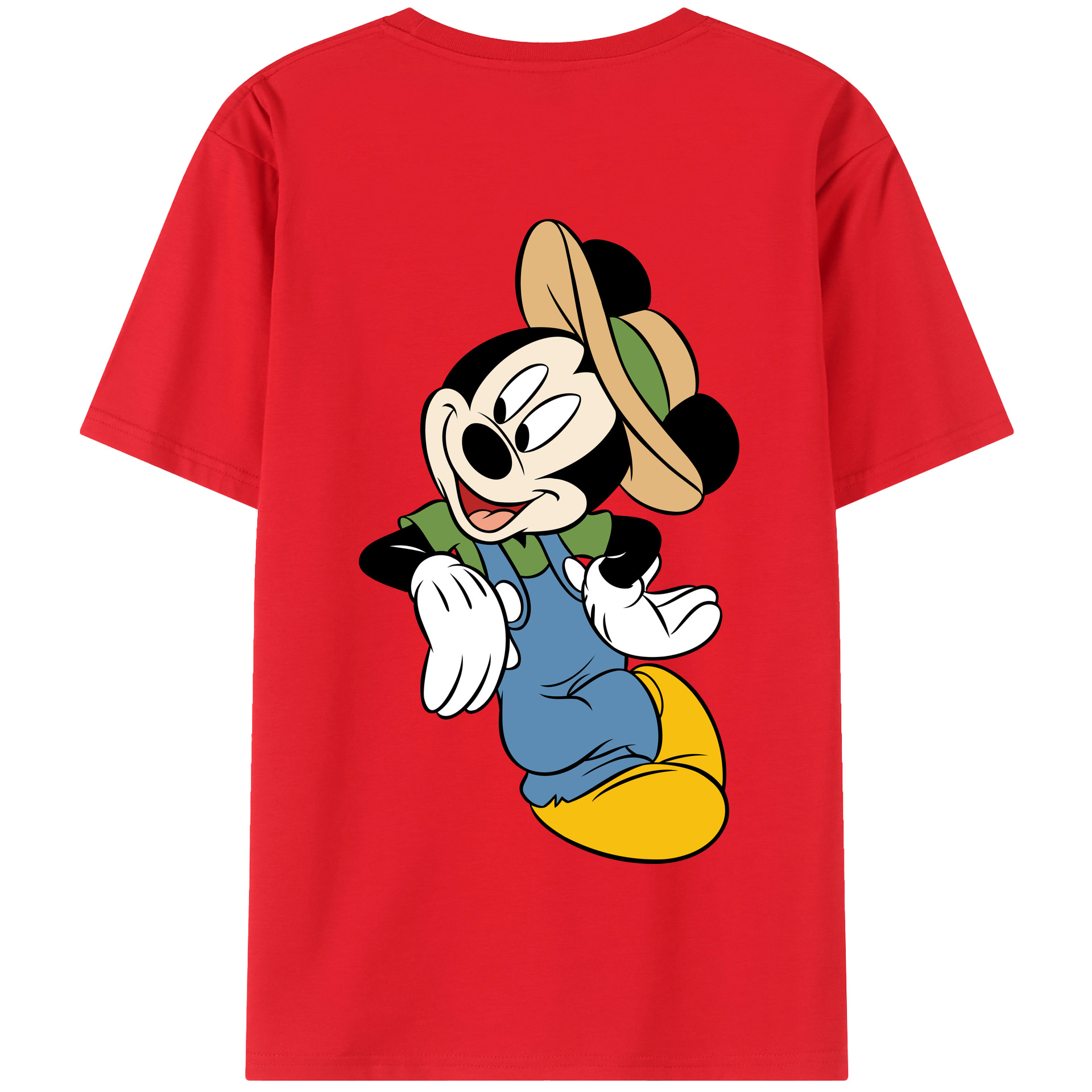 （画像用） ミッキーマウス Mickey Mouse 綿100％半袖Tシャツ（背面プリント）