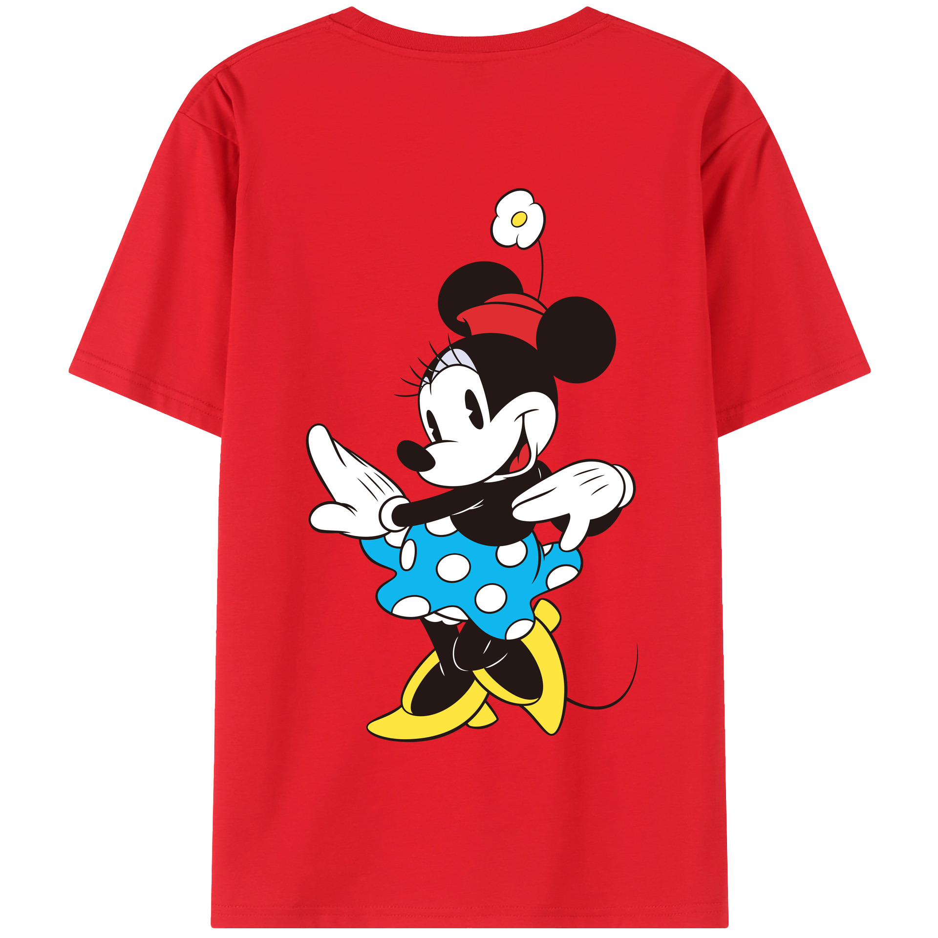 （画像用） ミッキーマウス Mickey Mouse 綿100％半袖Tシャツ（背面プリント）