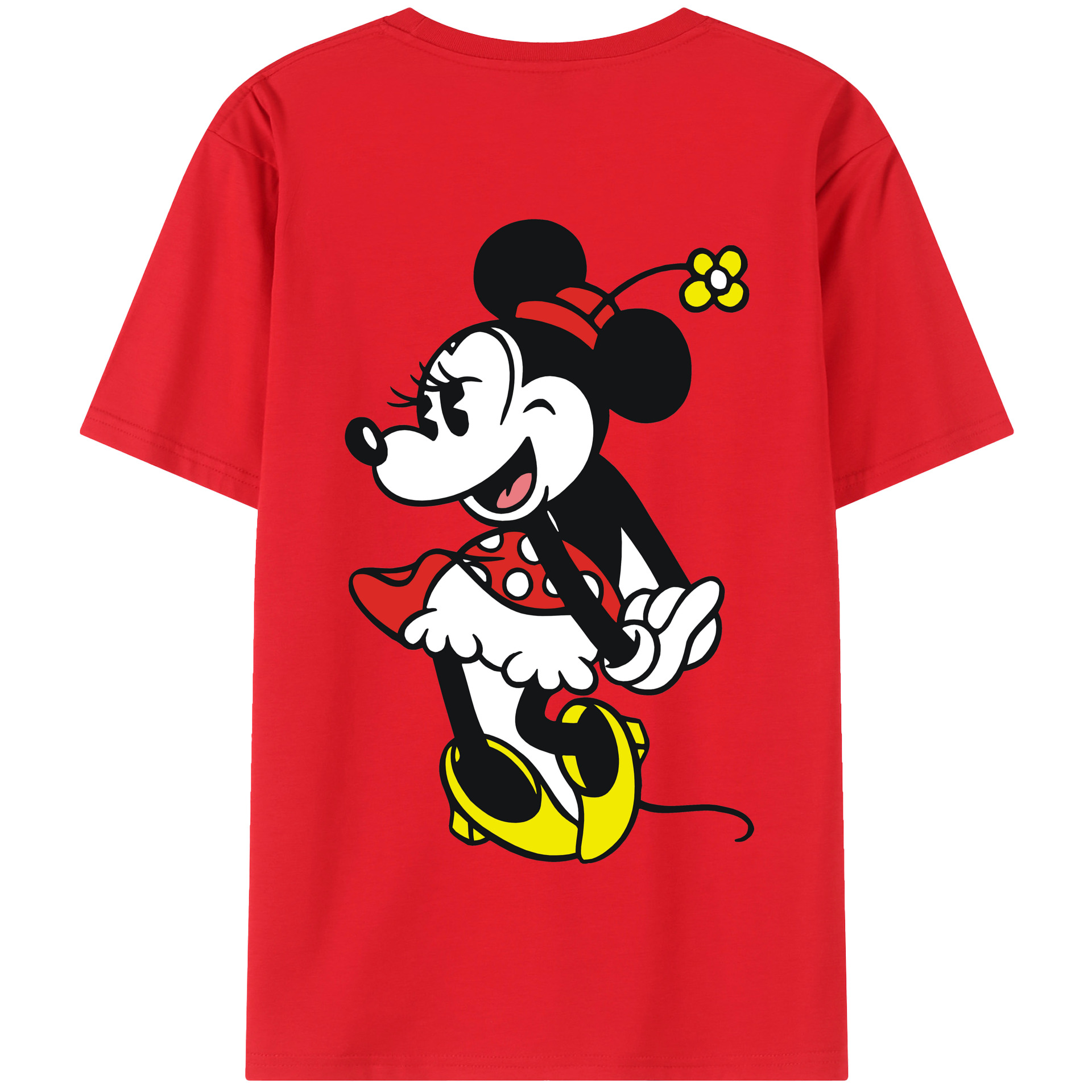 （画像用） ミッキーマウス Mickey Mouse 綿100％半袖Tシャツ（背面プリント）