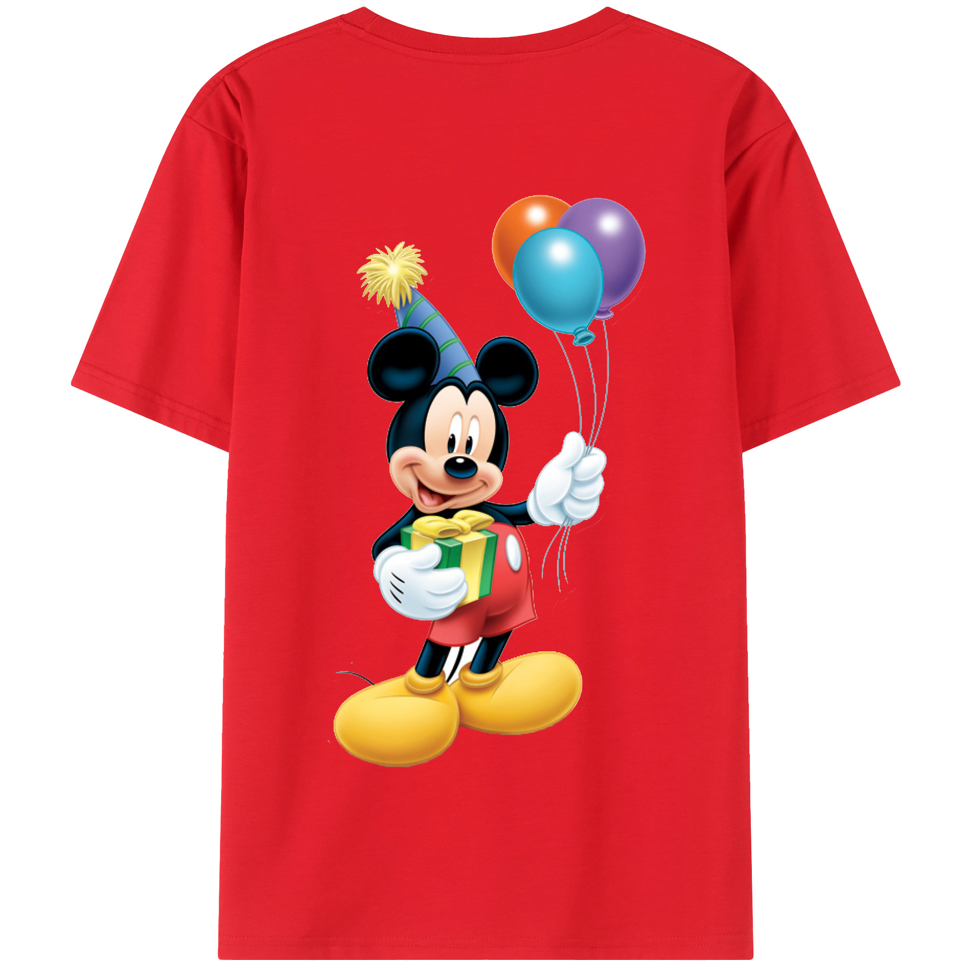 （画像用） ミッキーマウス Mickey Mouse 綿100％半袖Tシャツ（背面プリント）