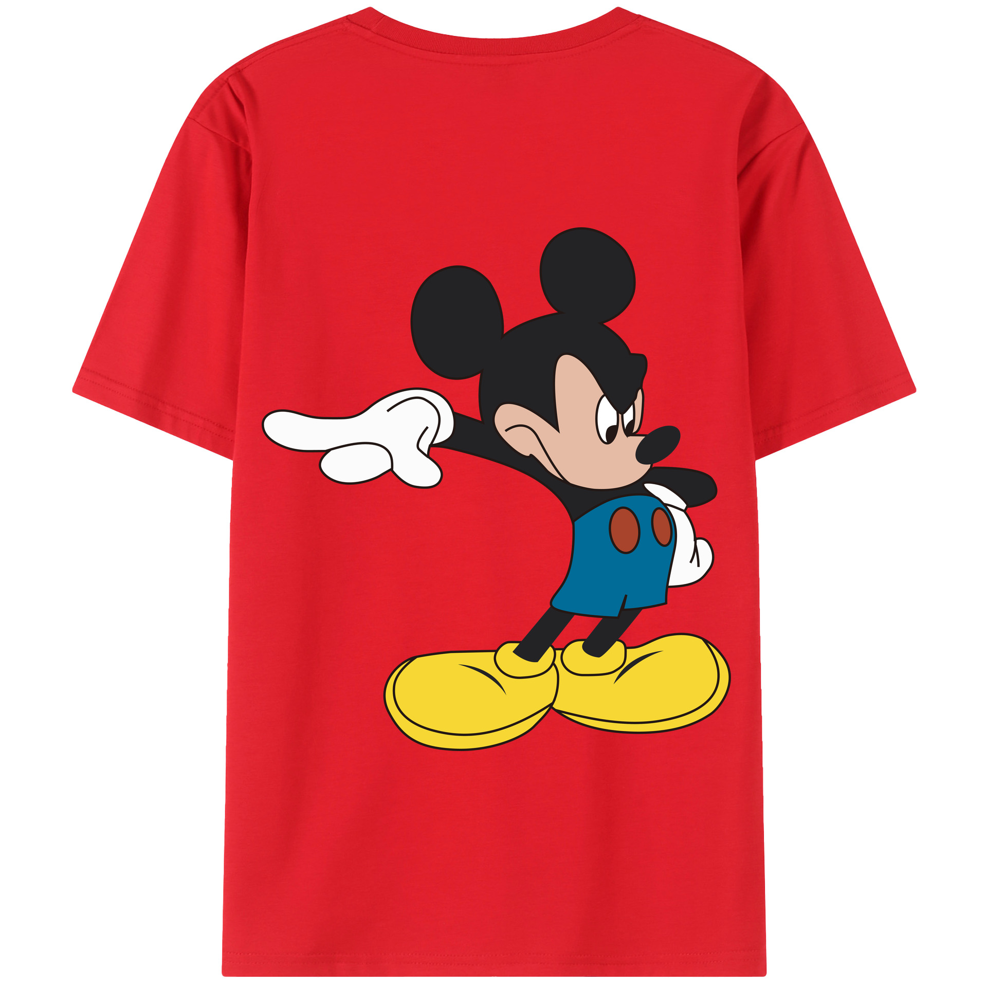 （画像用） ミッキーマウス Mickey Mouse 綿100％半袖Tシャツ（背面プリント）