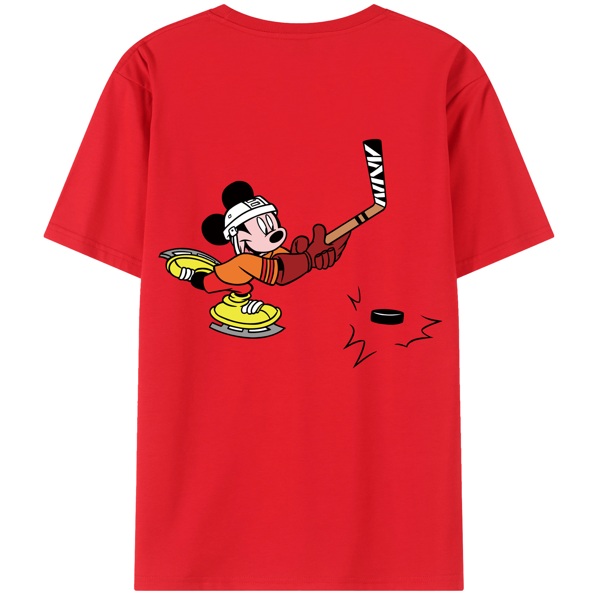 （画像用） ミッキーマウス Mickey Mouse 綿100％半袖Tシャツ（背面プリント）