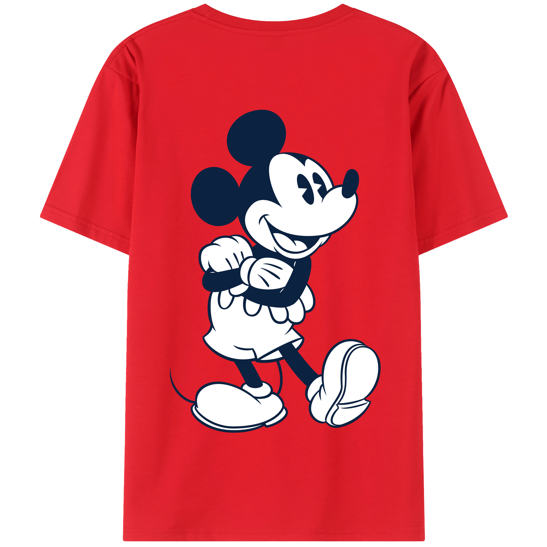 （画像用） ミッキーマウス Mickey Mouse 綿100％半袖Tシャツ（背面プリント）