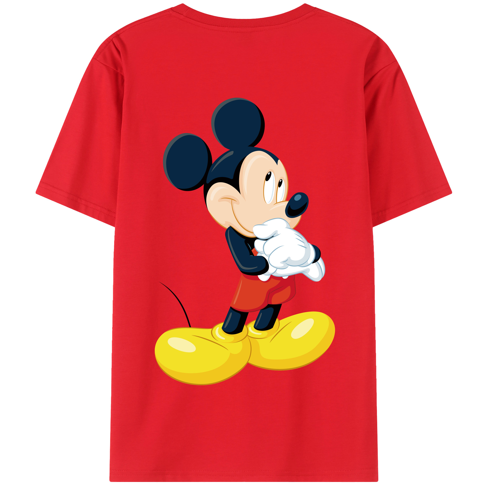（画像用） ミッキーマウス Mickey Mouse 綿100％半袖Tシャツ（背面プリント）