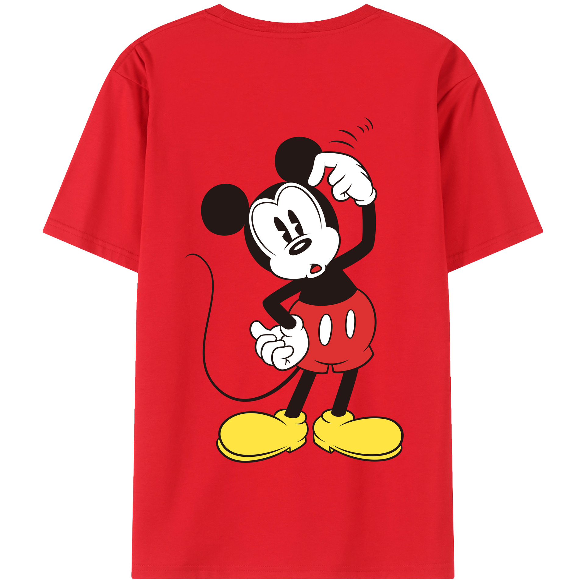 （画像用） ミッキーマウス Mickey Mouse 綿100％半袖Tシャツ（背面プリント）