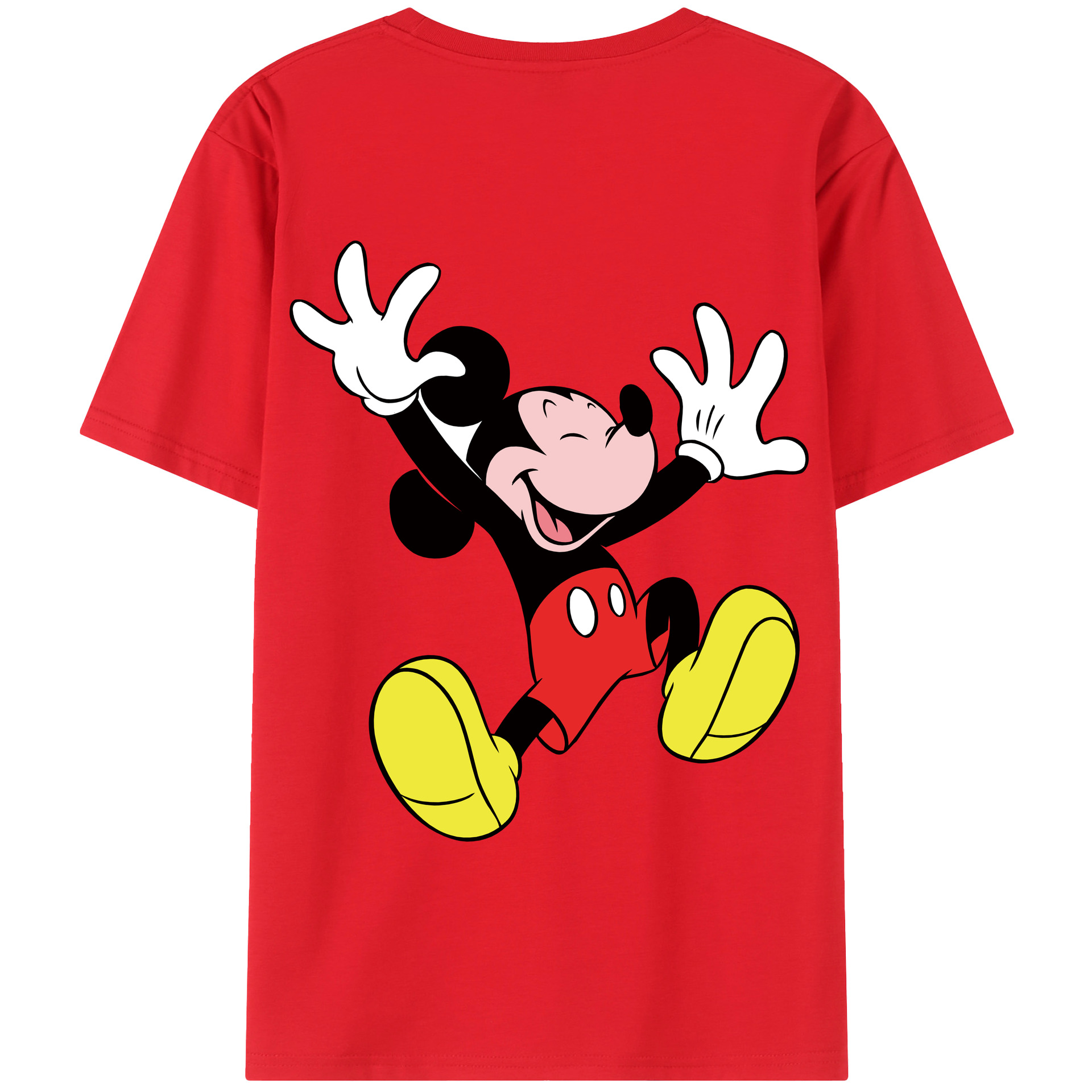 （画像用） ミッキーマウス Mickey Mouse 綿100％半袖Tシャツ（背面プリント）