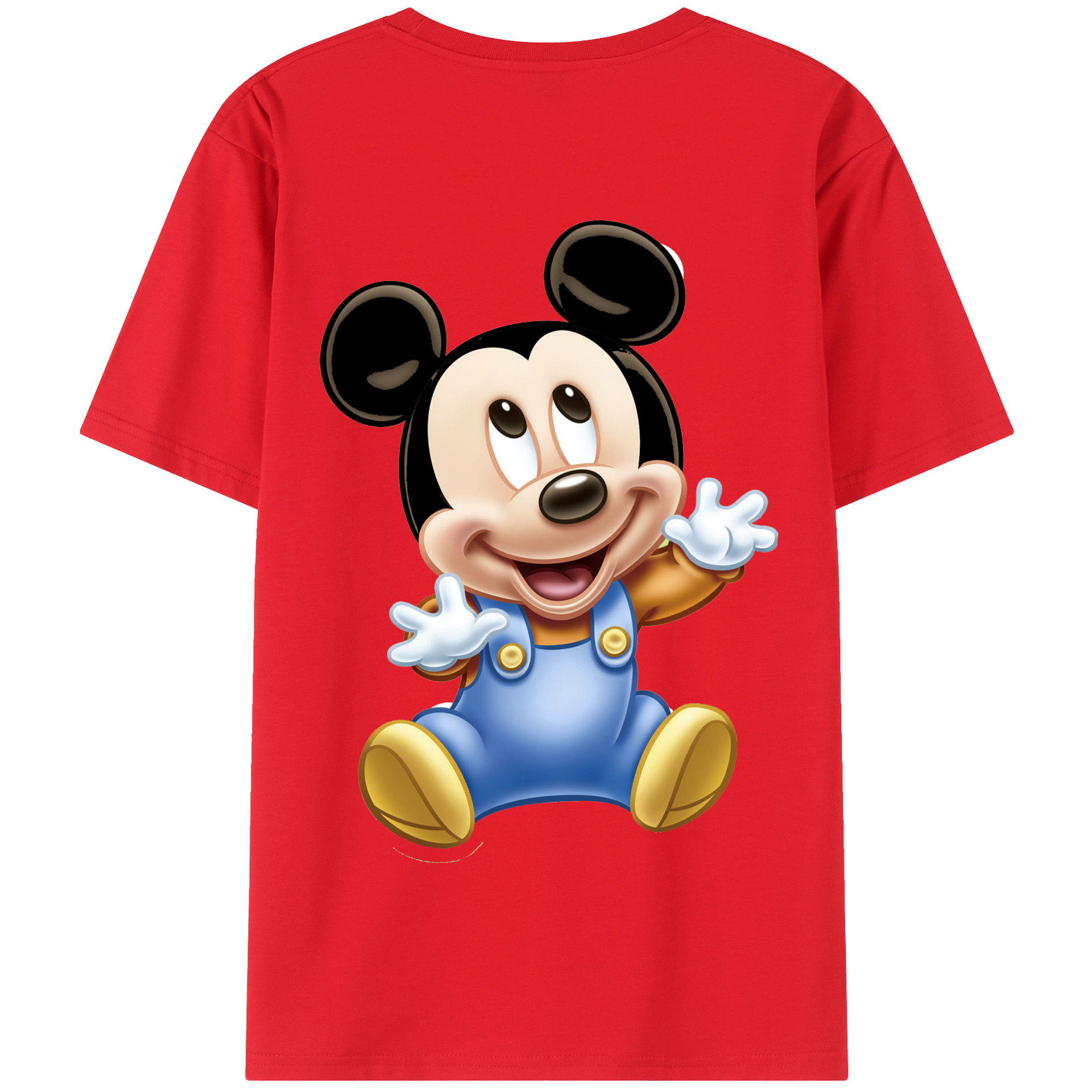 （画像用） ミッキーマウス Mickey Mouse 綿100％半袖Tシャツ（背面プリント）