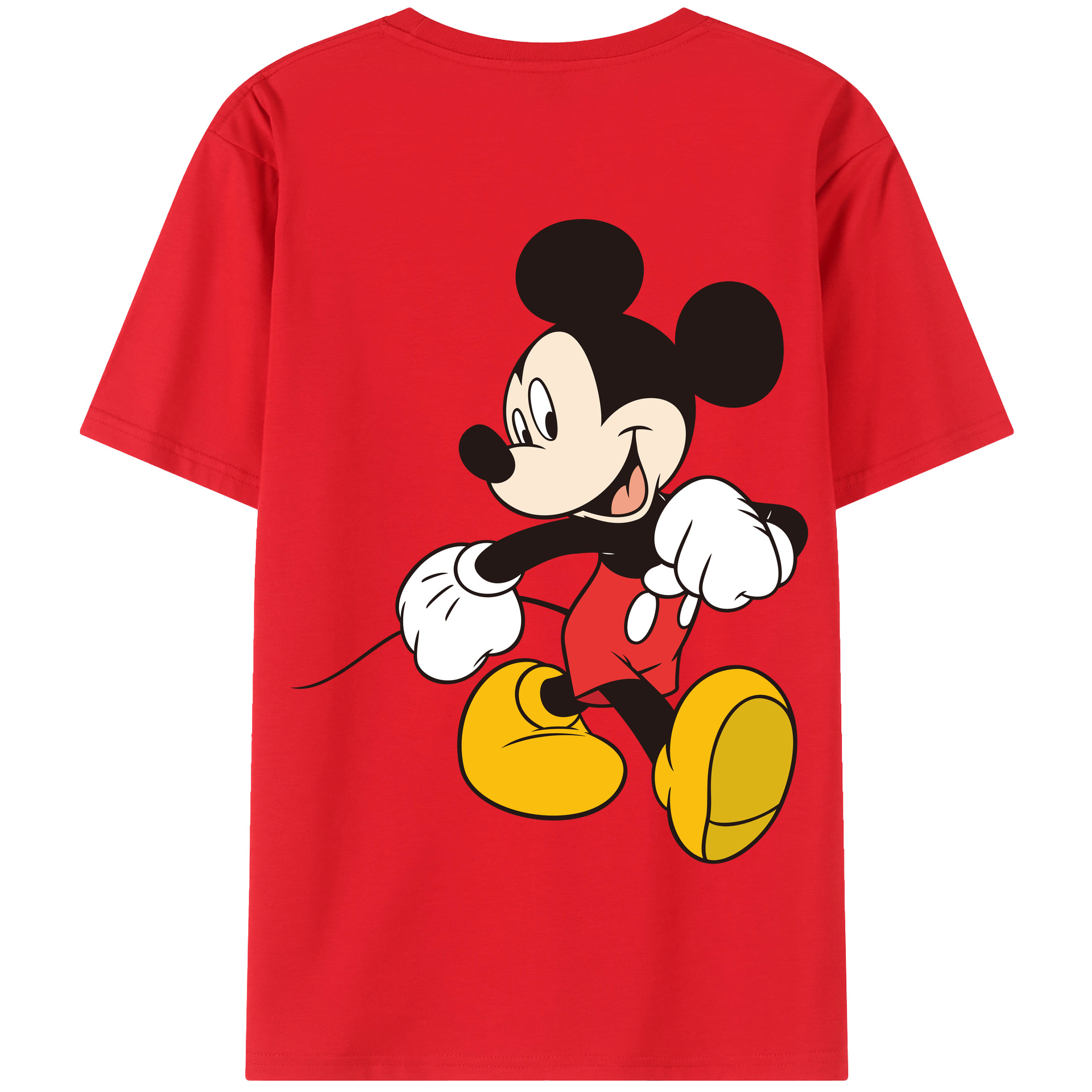 （画像用） ミッキーマウス Mickey Mouse 綿100％半袖Tシャツ（背面プリント）