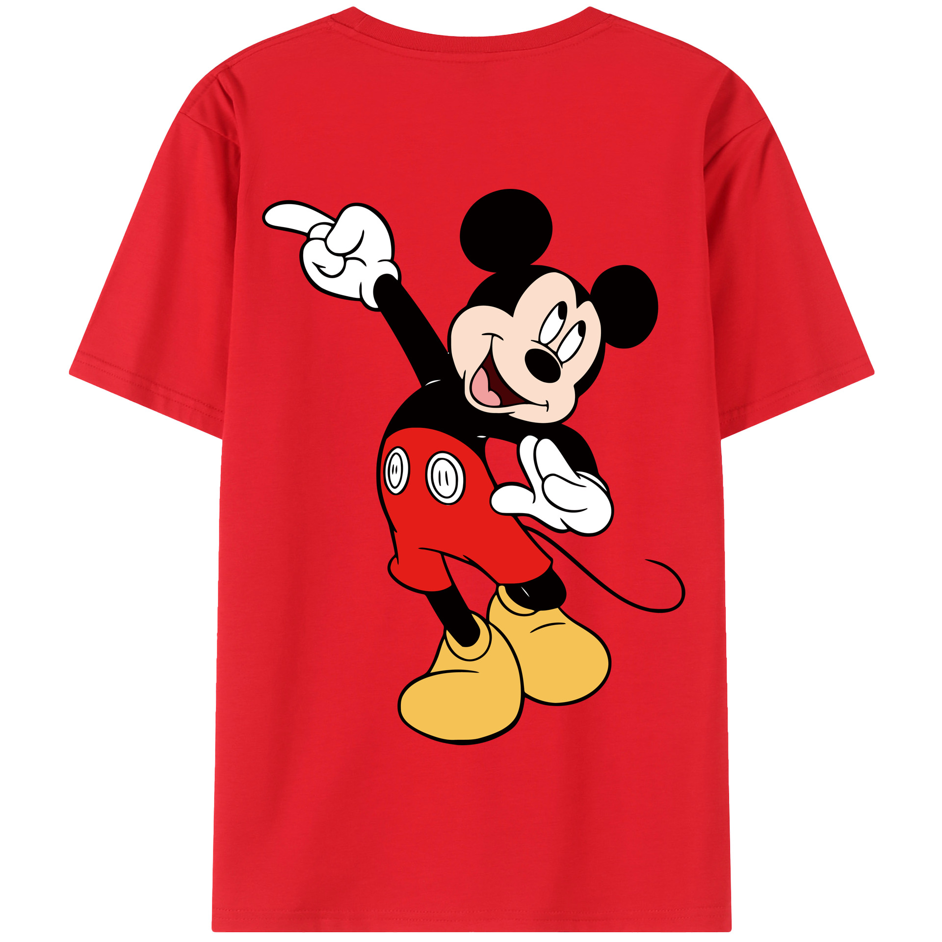 （画像用） ミッキーマウス Mickey Mouse 綿100％半袖Tシャツ（背面プリント）