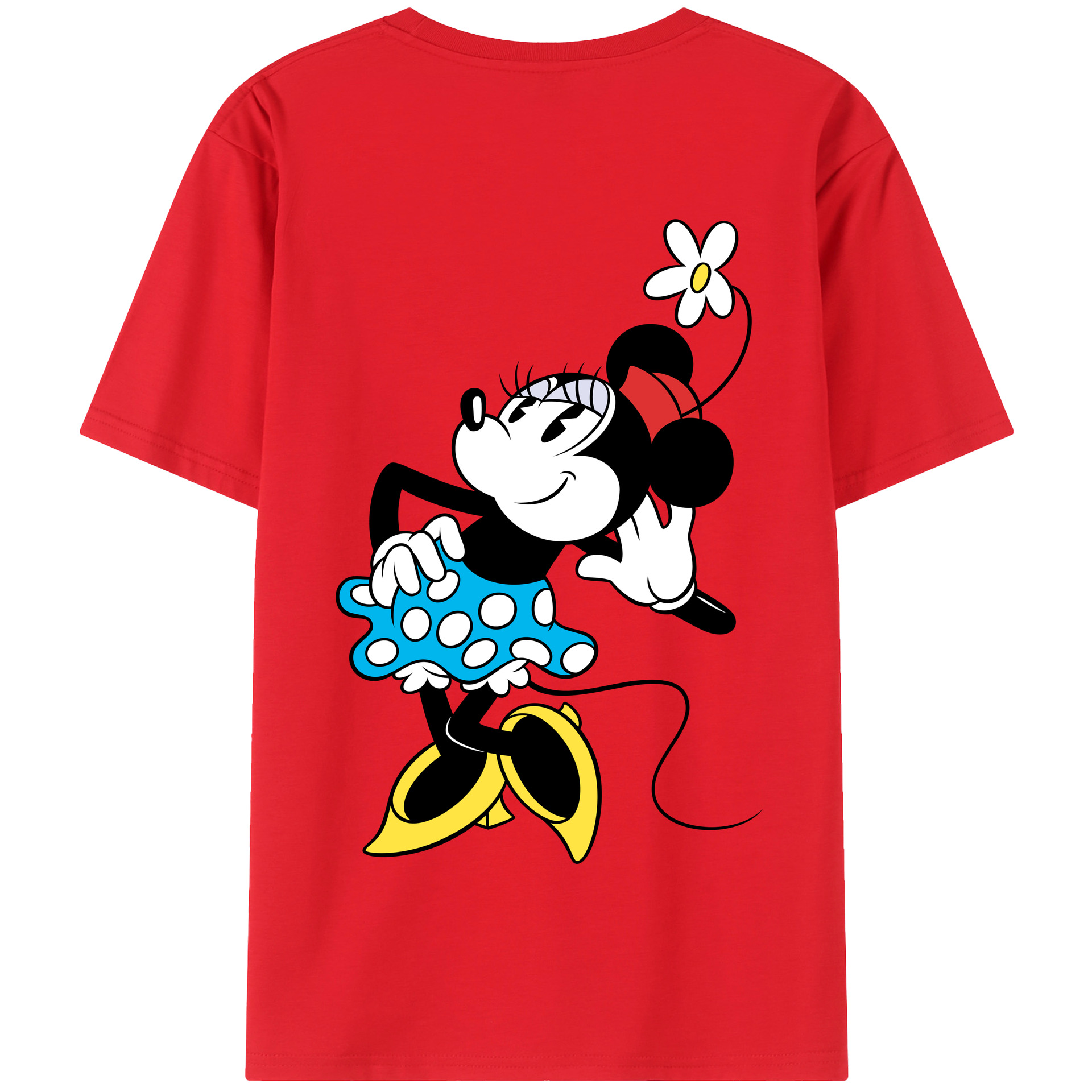 （画像用） ミッキーマウス Mickey Mouse 綿100％半袖Tシャツ（背面プリント）