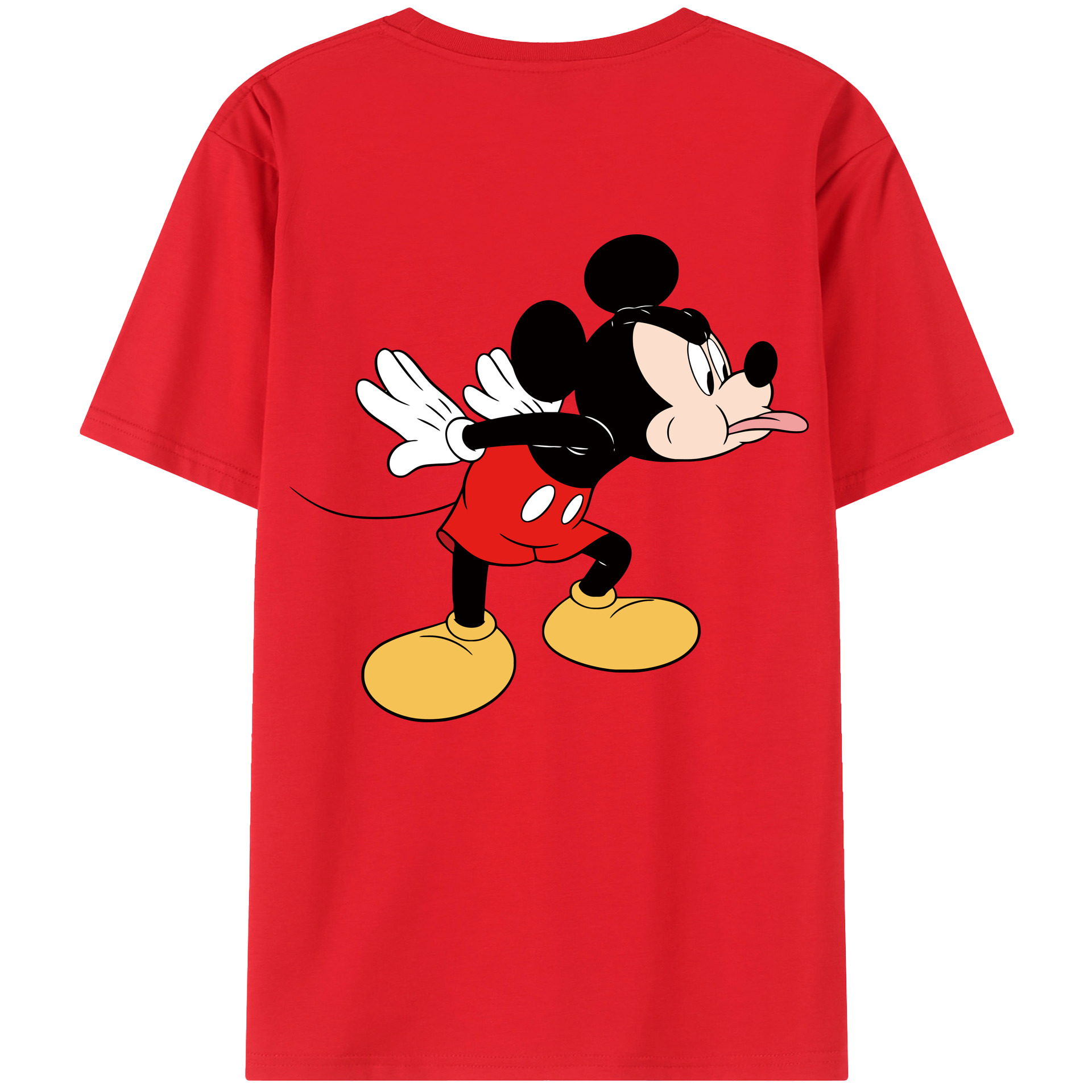 （画像用） ミッキーマウス Mickey Mouse 綿100％半袖Tシャツ（背面プリント）