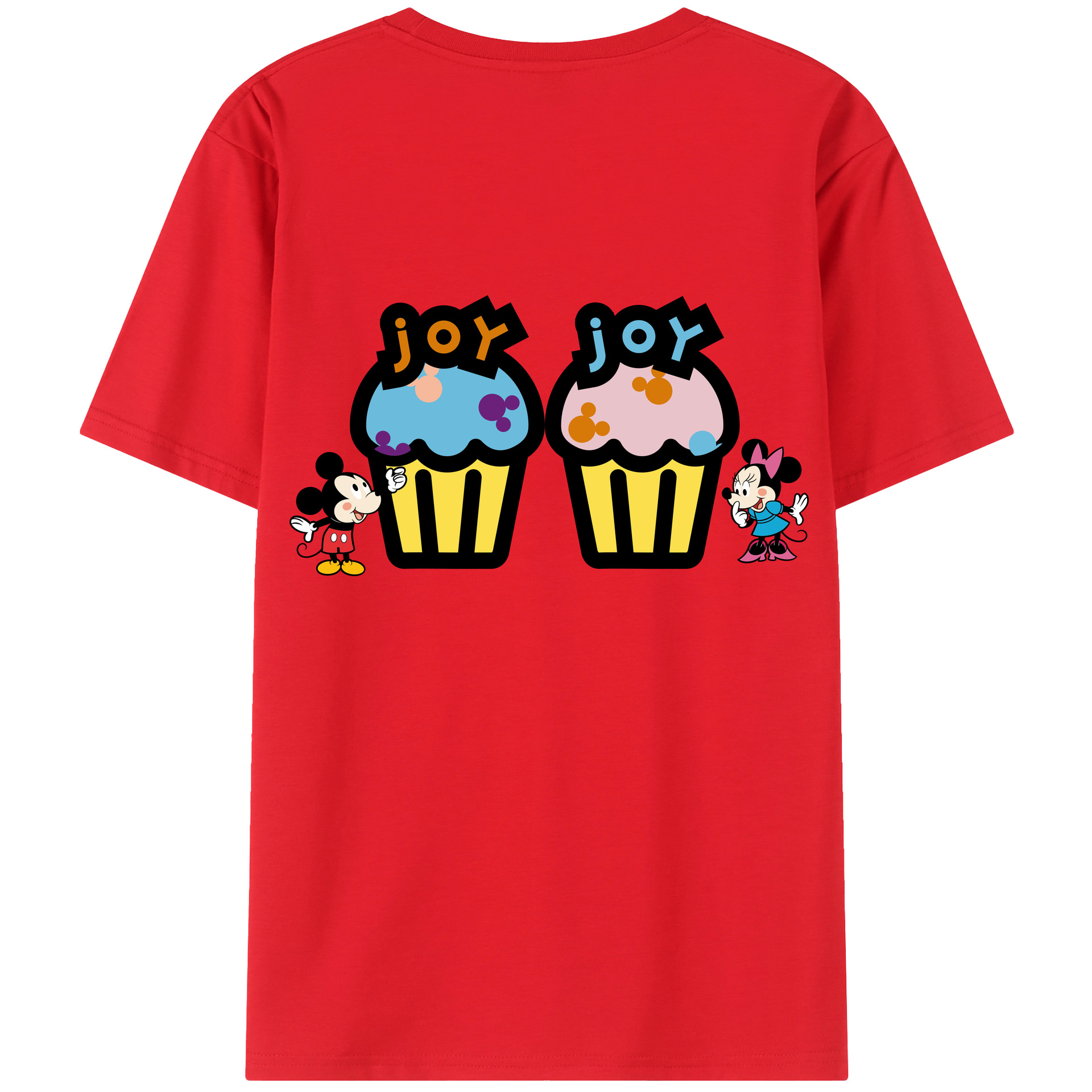 （画像用） ミッキーマウス Mickey Mouse 綿100％半袖Tシャツ（背面プリント）