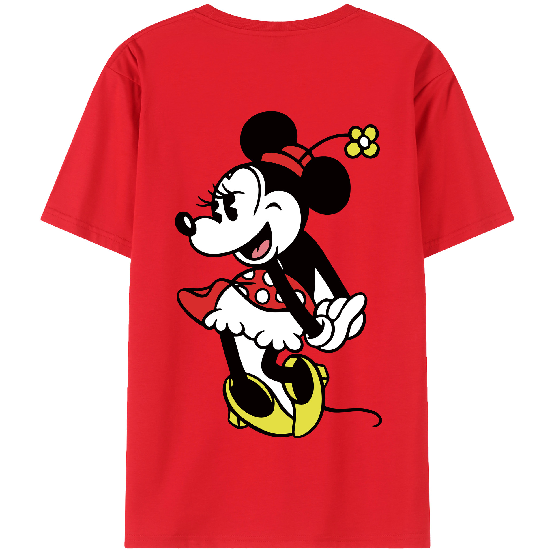 （画像用） ミッキーマウス Mickey Mouse 綿100％半袖Tシャツ（背面プリント）
