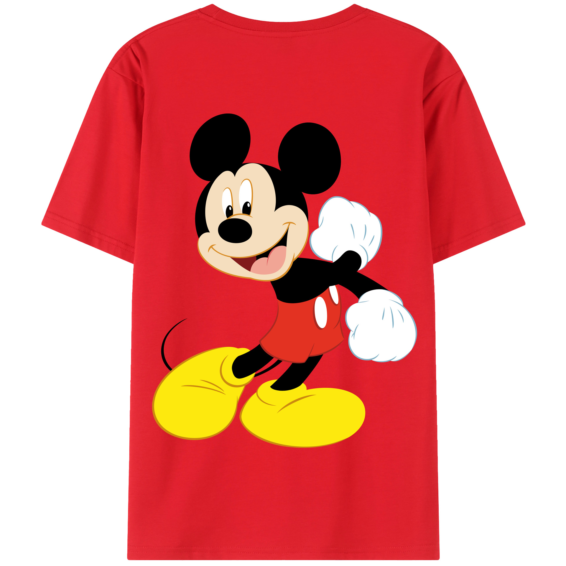 （画像用） ミッキーマウス Mickey Mouse 綿100％半袖Tシャツ（背面プリント）