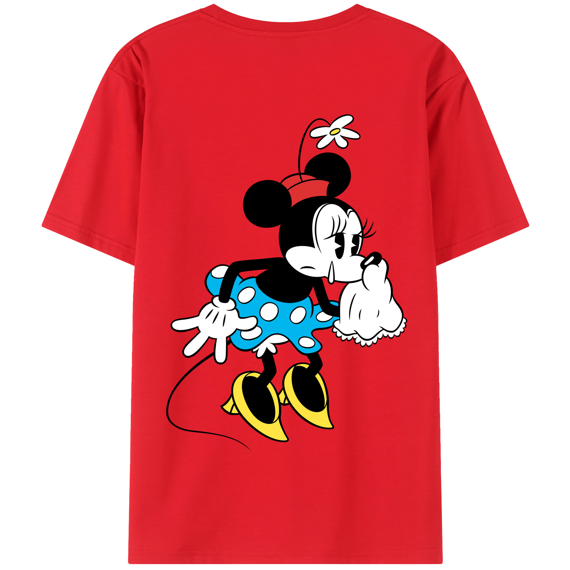 （画像用） ミッキーマウス Mickey Mouse 綿100％半袖Tシャツ（背面プリント）