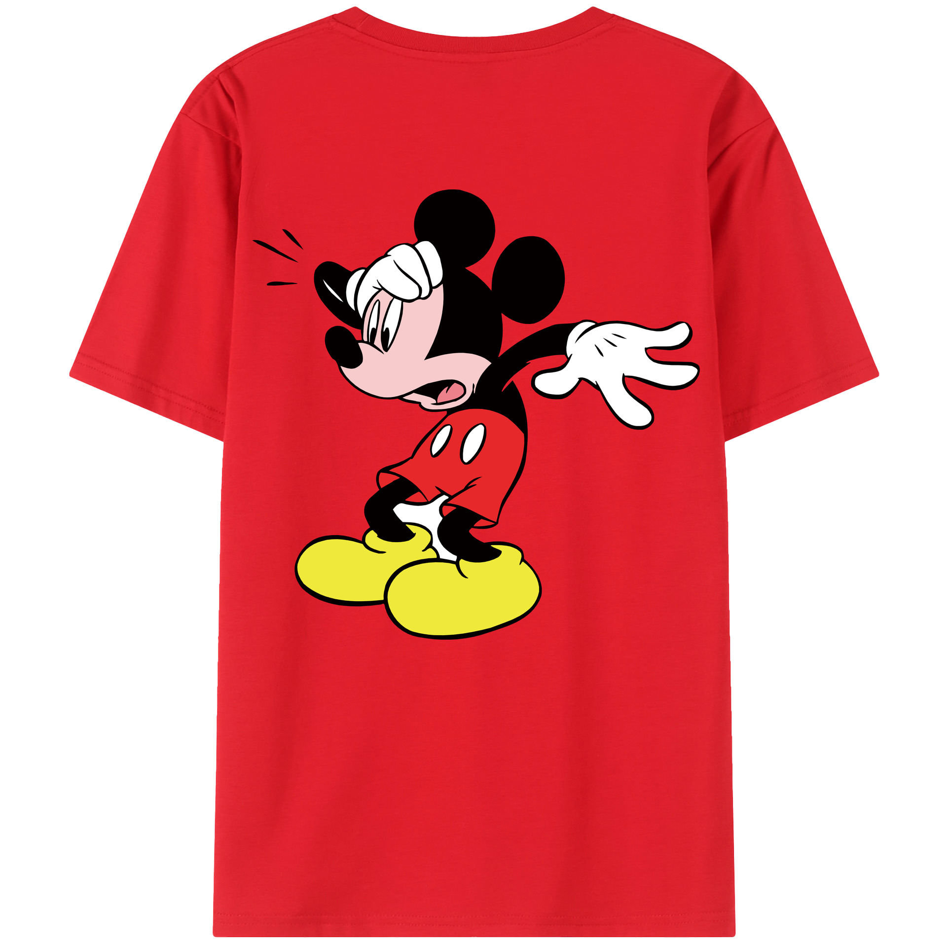 （画像用） ミッキーマウス Mickey Mouse 綿100％半袖Tシャツ（背面プリント）