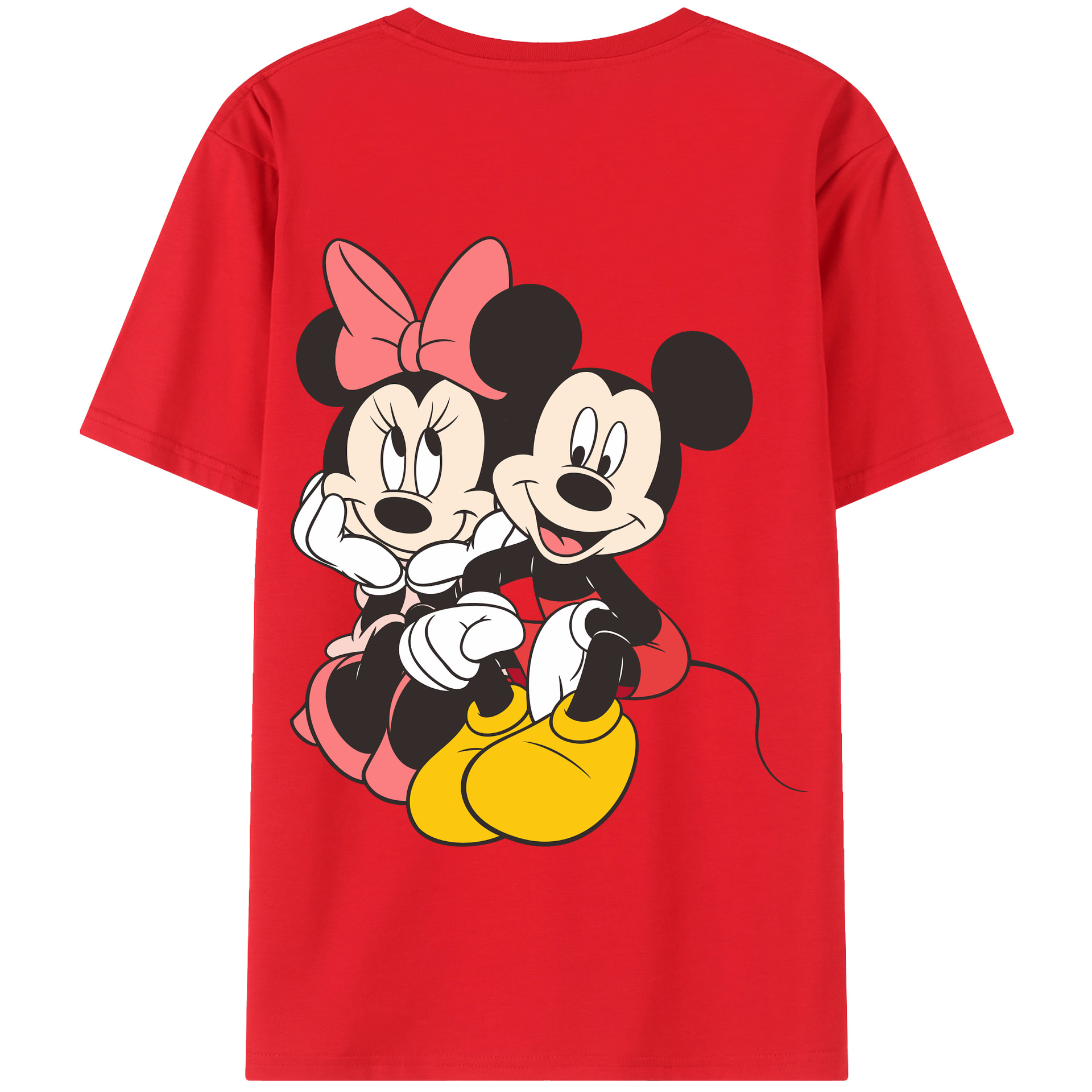 （画像用） ミッキーマウス Mickey Mouse 綿100％半袖Tシャツ（背面プリント）