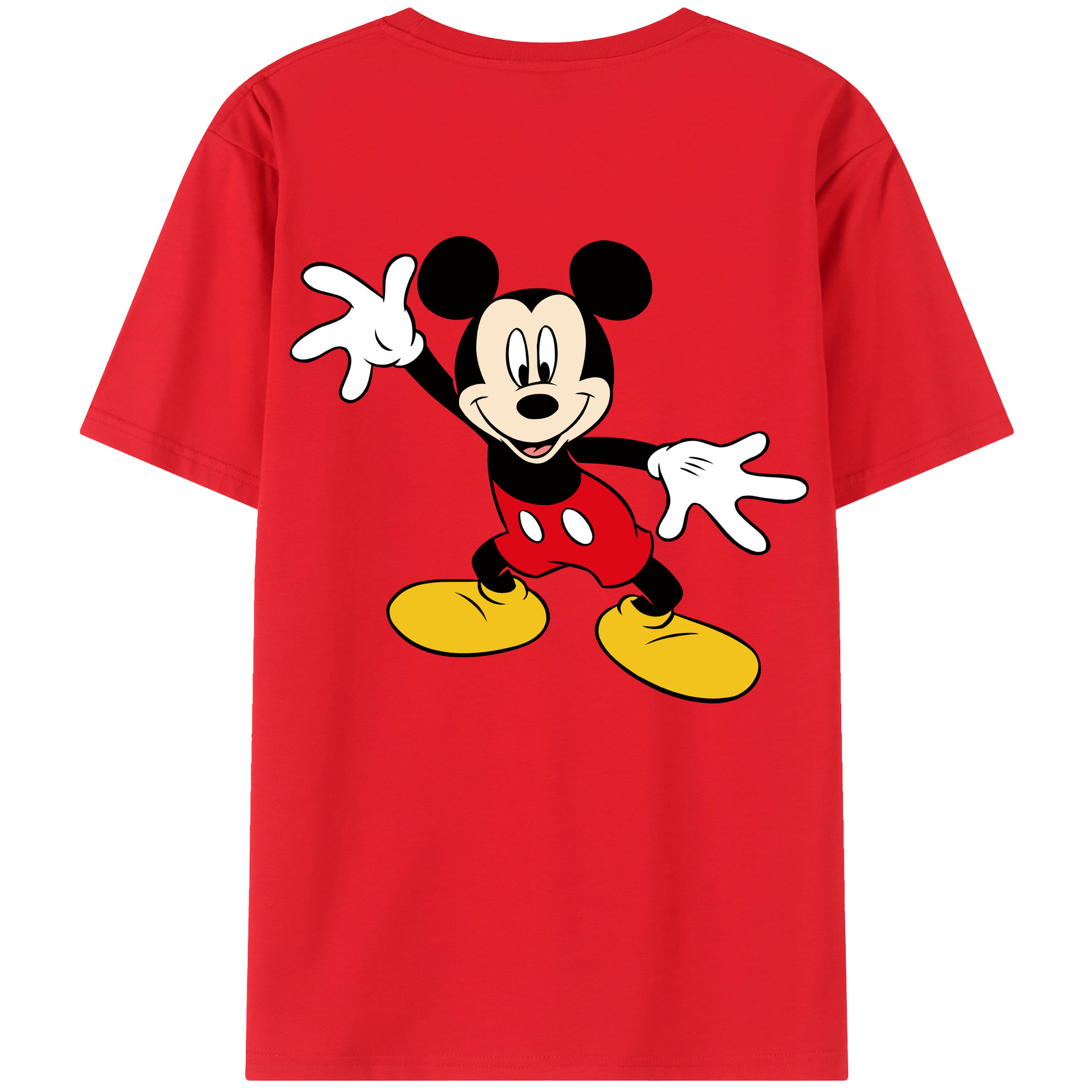 （画像用） ミッキーマウス Mickey Mouse 綿100％半袖Tシャツ（背面プリント）