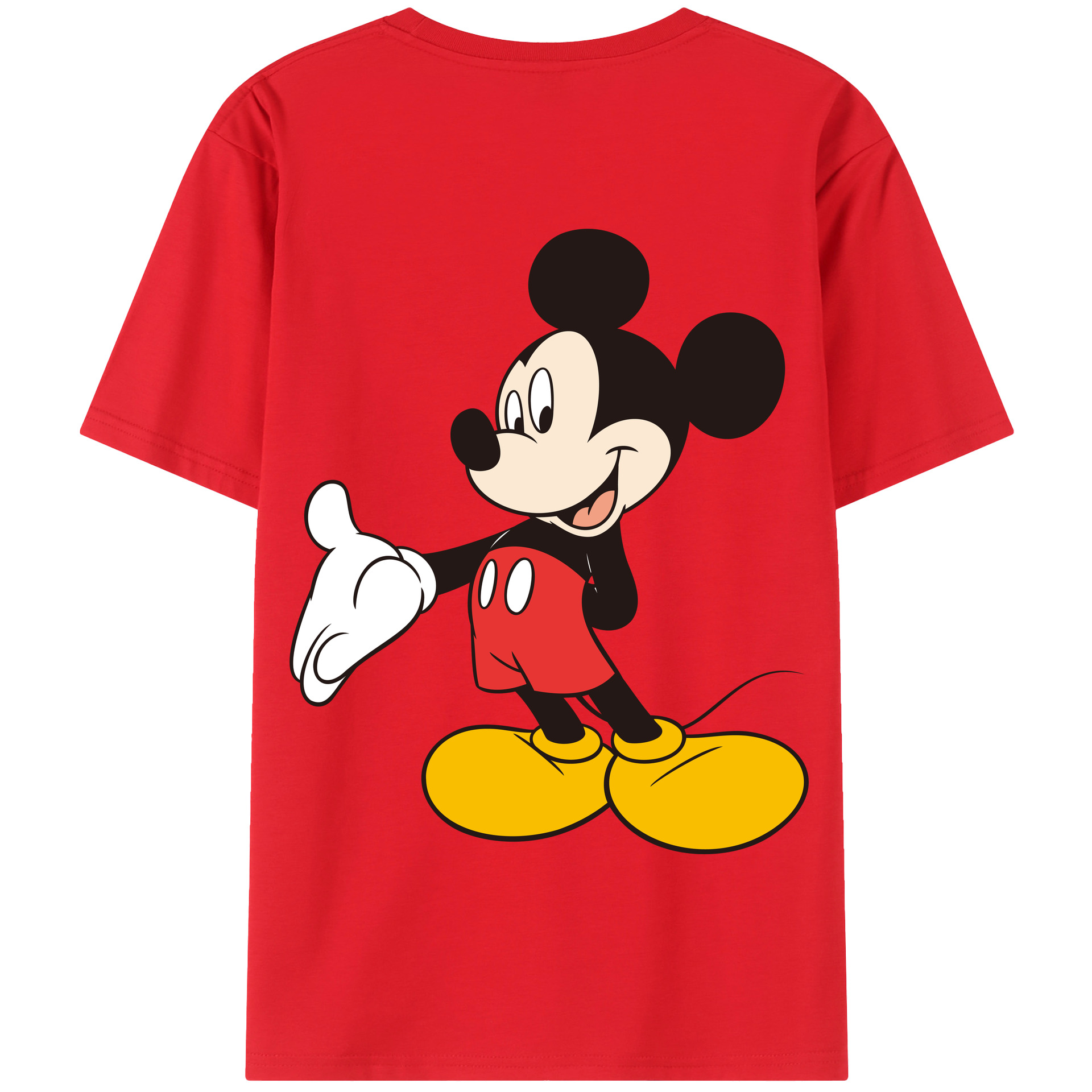 （画像用） ミッキーマウス Mickey Mouse 綿100％半袖Tシャツ（背面プリント）