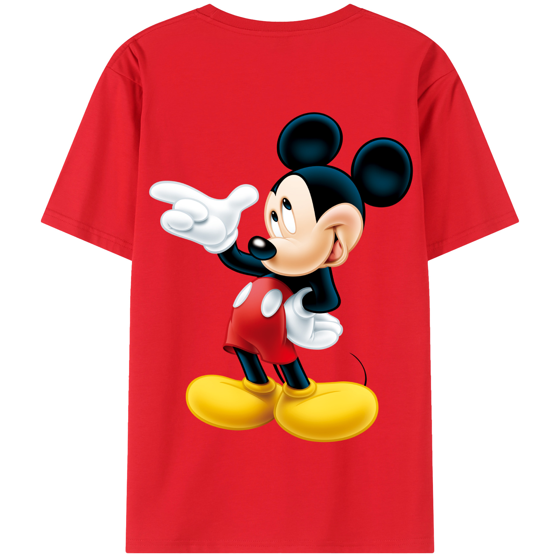 （画像用） ミッキーマウス Mickey Mouse 綿100％半袖Tシャツ（背面プリント）