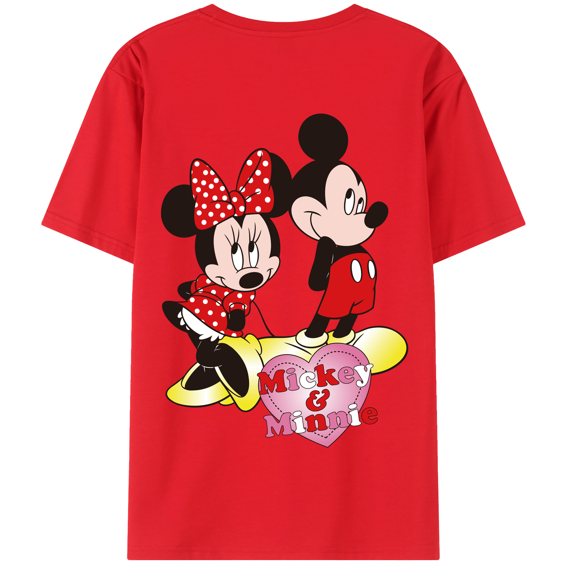 （画像用） ミッキーマウス Mickey Mouse 綿100％半袖Tシャツ（背面プリント）