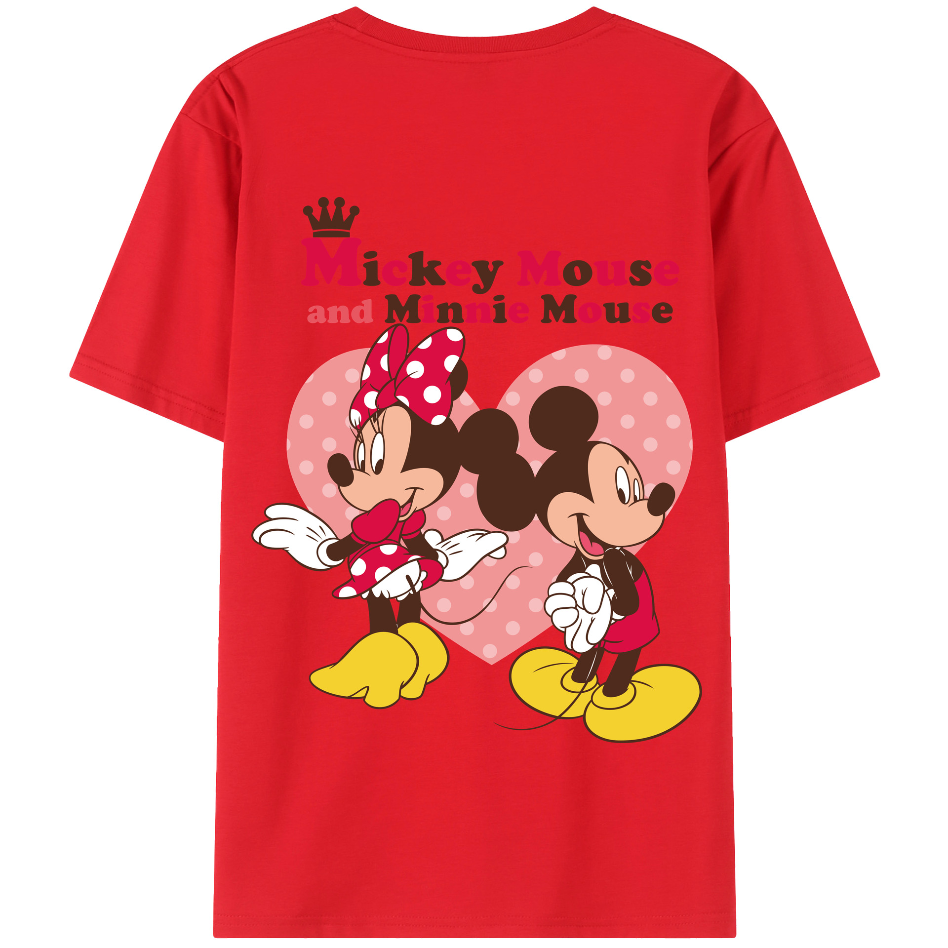 （画像用） ミッキーマウス Mickey Mouse 綿100％半袖Tシャツ（背面プリント）