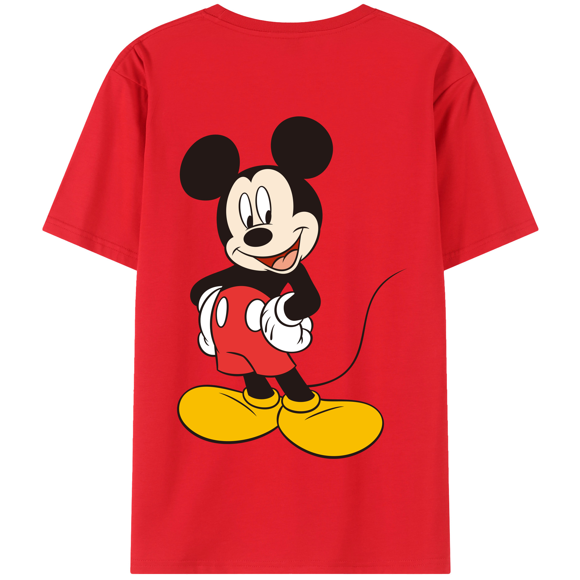 （画像用） ミッキーマウス Mickey Mouse 綿100％半袖Tシャツ（背面プリント）