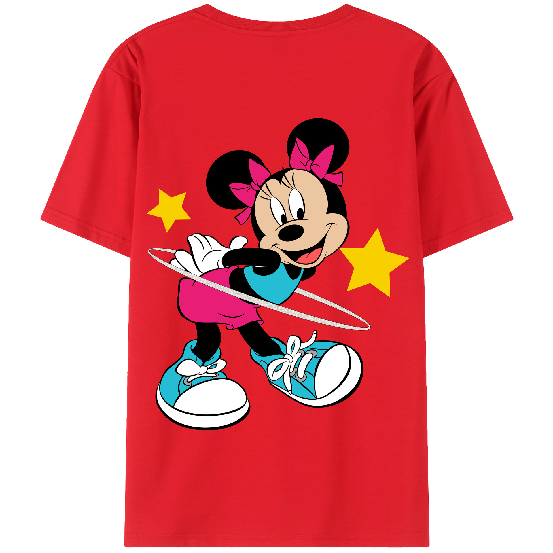 （画像用） ミッキーマウス Mickey Mouse 綿100％半袖Tシャツ（背面プリント）