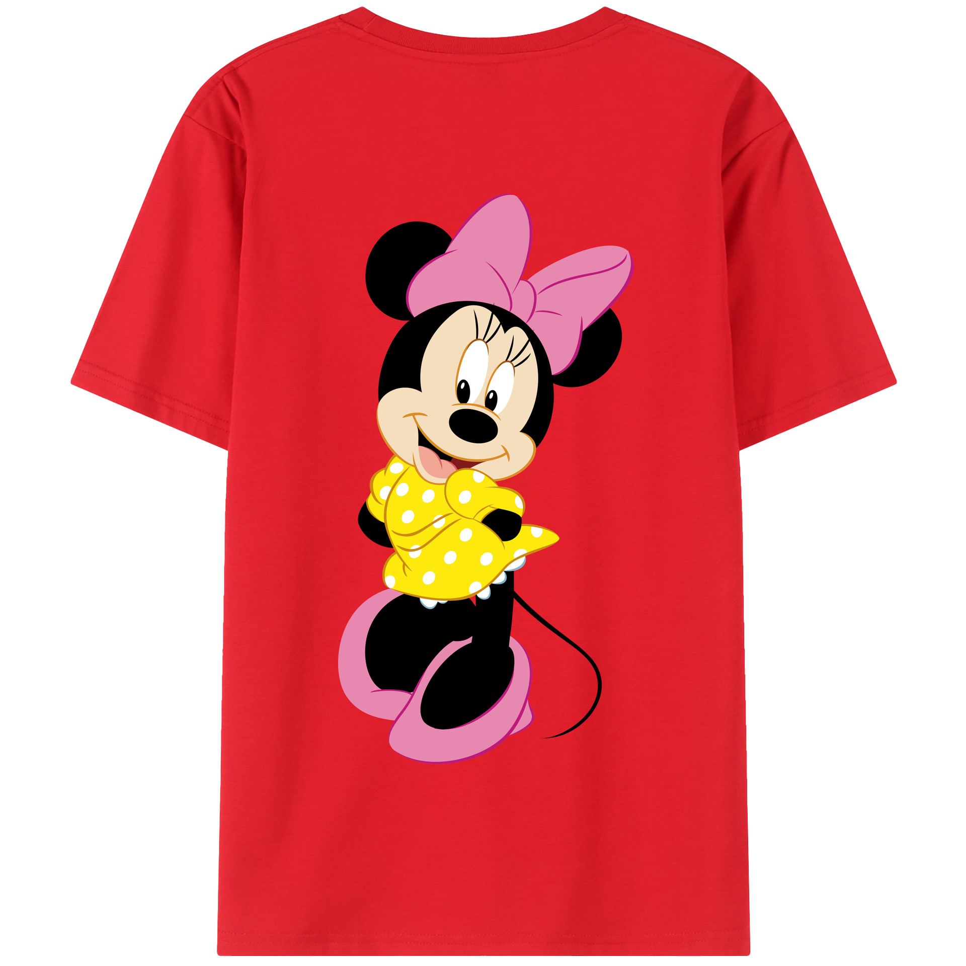 （画像用） ミッキーマウス Mickey Mouse 綿100％半袖Tシャツ（背面プリント）