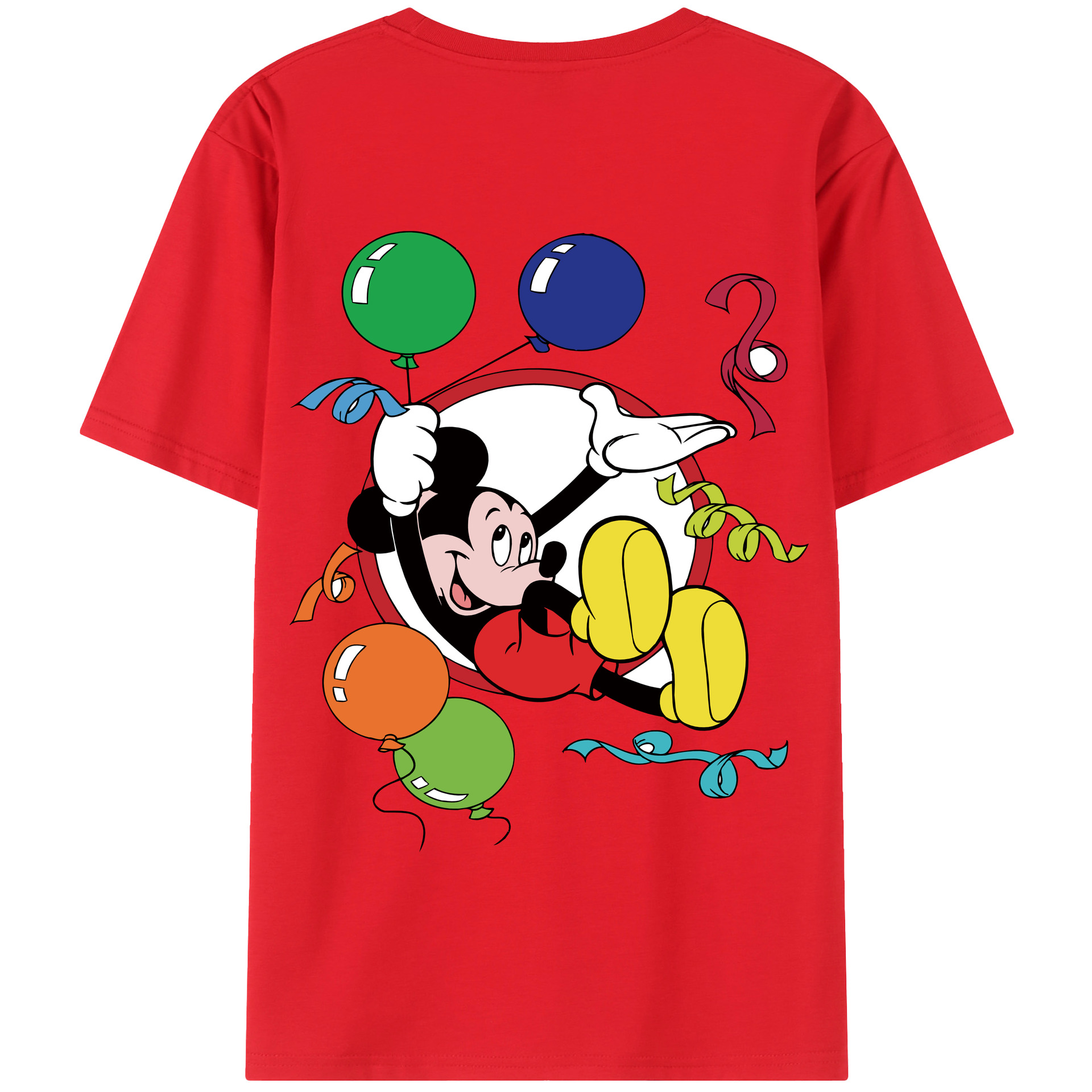 （画像用） ミッキーマウス Mickey Mouse 綿100％半袖Tシャツ（背面プリント）