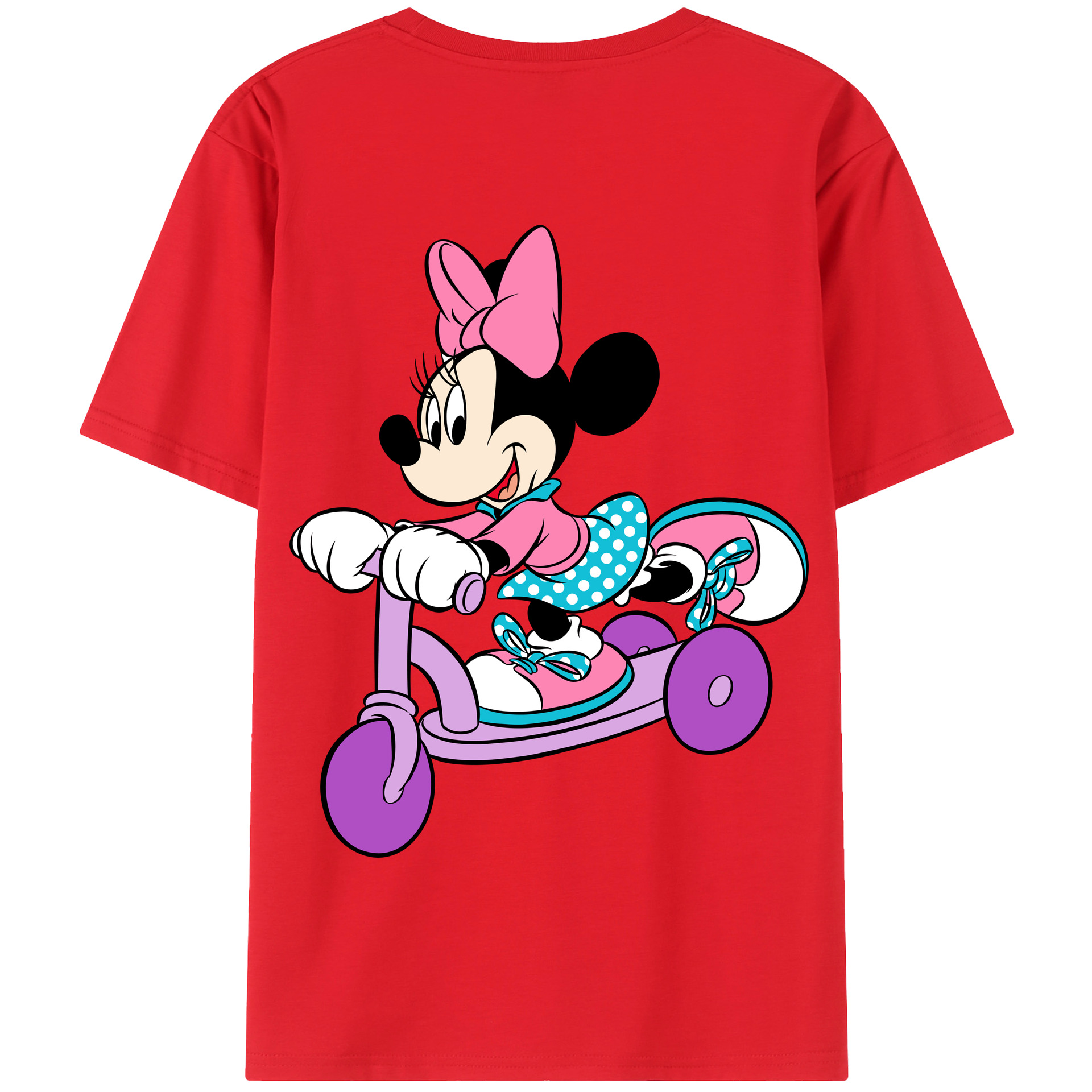 （画像用） ミッキーマウス Mickey Mouse 綿100％半袖Tシャツ（背面プリント）