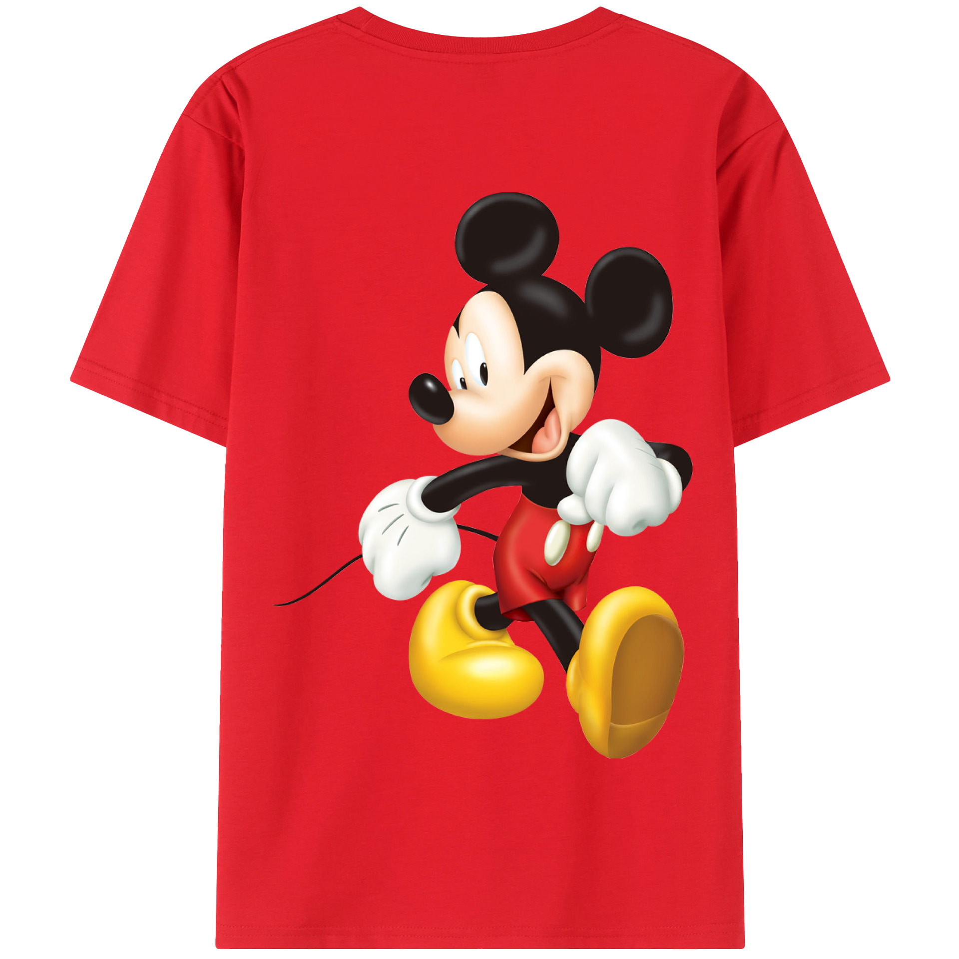 （画像用） ミッキーマウス Mickey Mouse 綿100％半袖Tシャツ（背面プリント）
