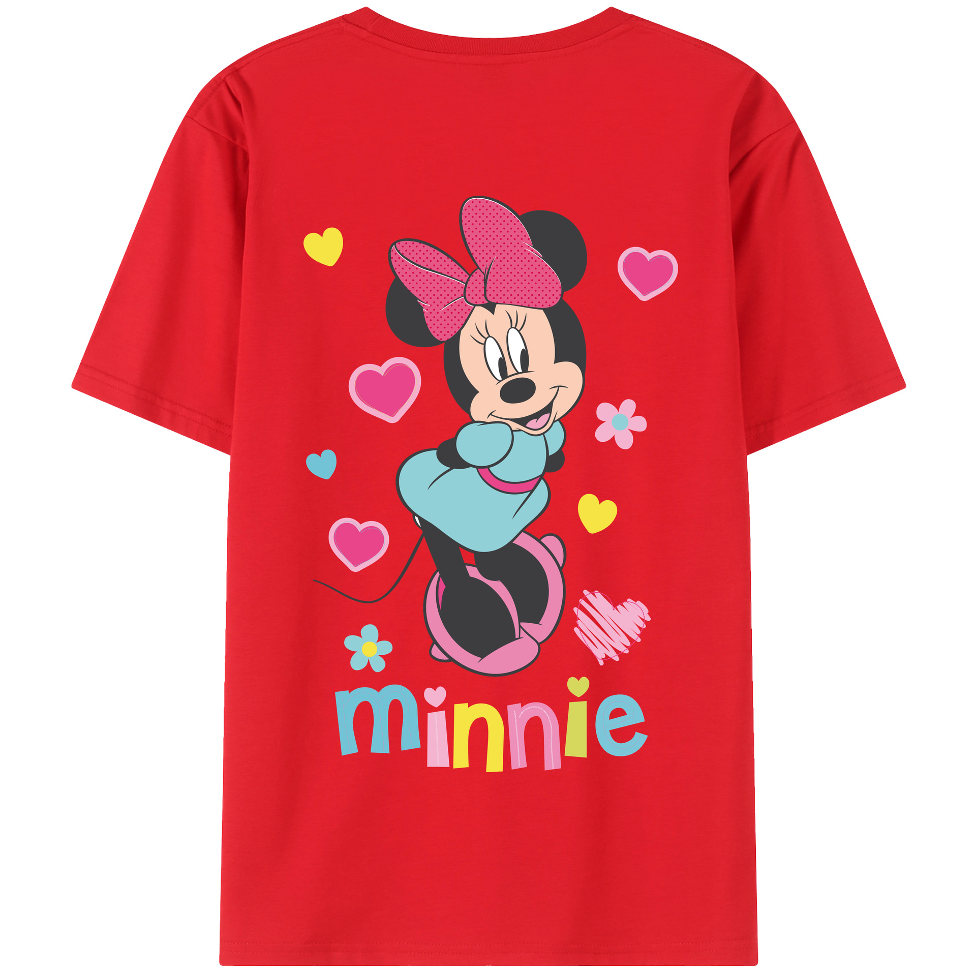 （画像用） ミッキーマウス Mickey Mouse 綿100％半袖Tシャツ（背面プリント）