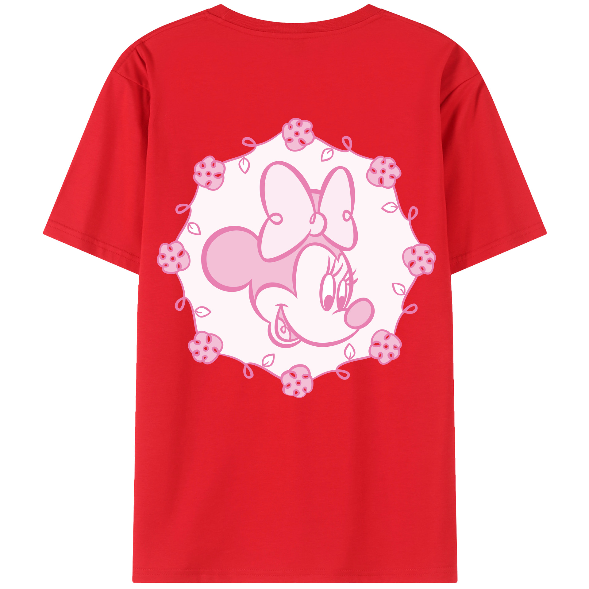 （画像用） ミッキーマウス Mickey Mouse 綿100％半袖Tシャツ（背面プリント）