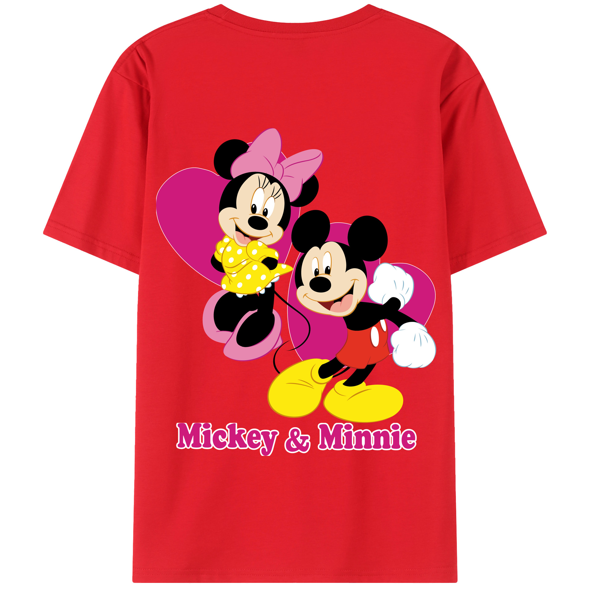 （画像用） ミッキーマウス Mickey Mouse 綿100％半袖Tシャツ（背面プリント）