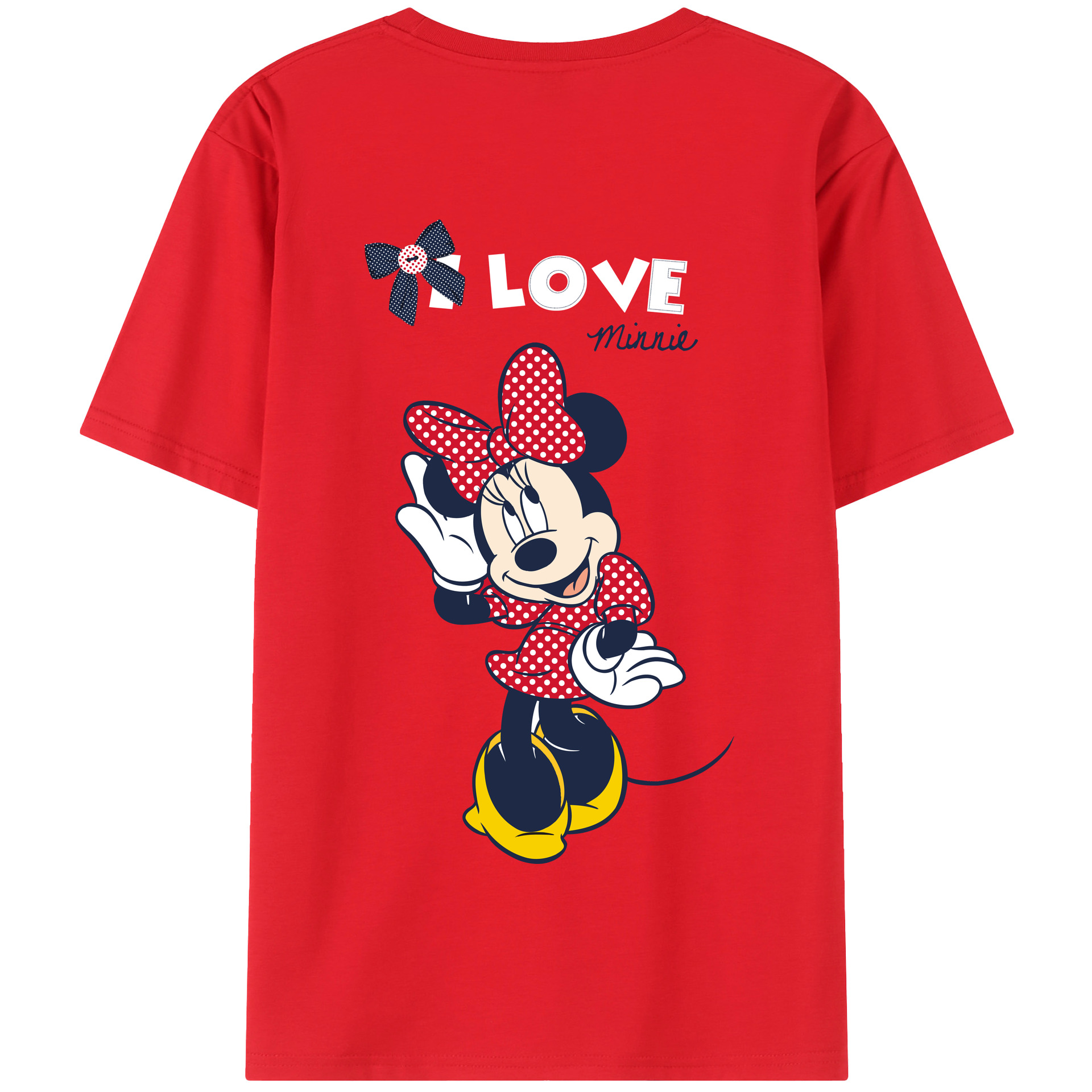 （画像用） ミッキーマウス Mickey Mouse 綿100％半袖Tシャツ（背面プリント）