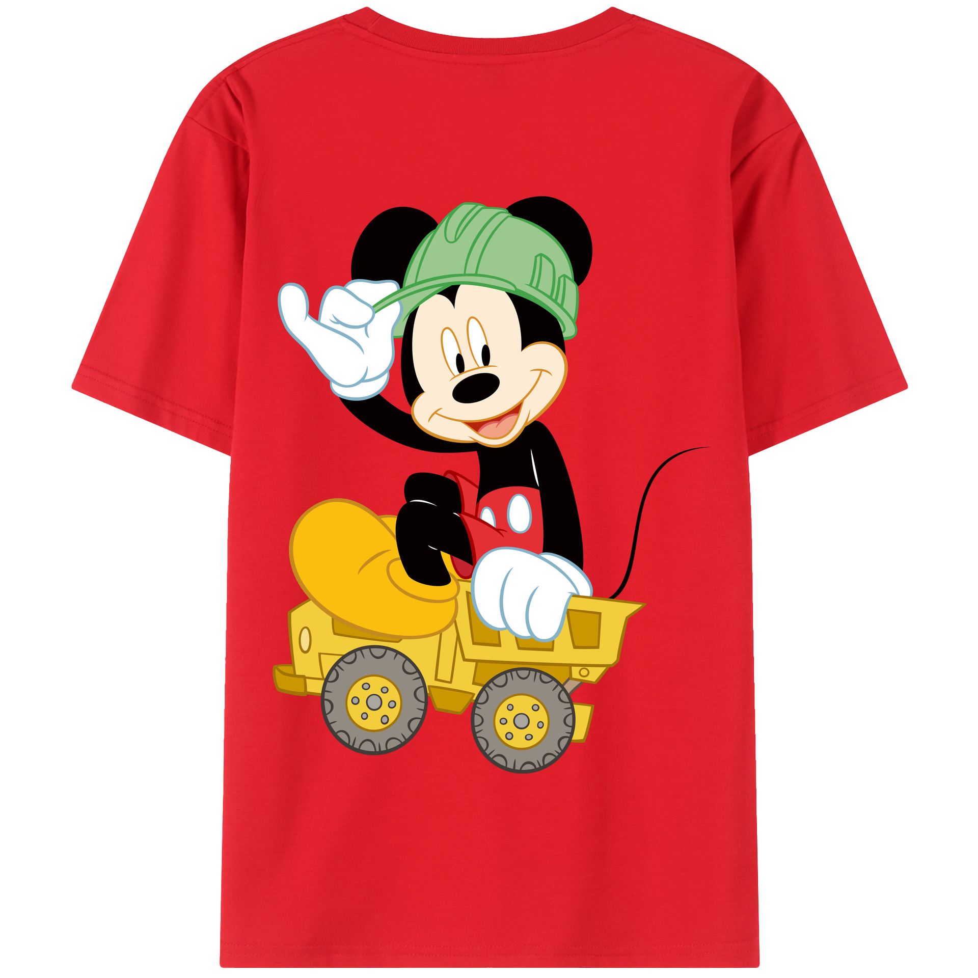 （画像用） ミッキーマウス Mickey Mouse 綿100％半袖Tシャツ（背面プリント）