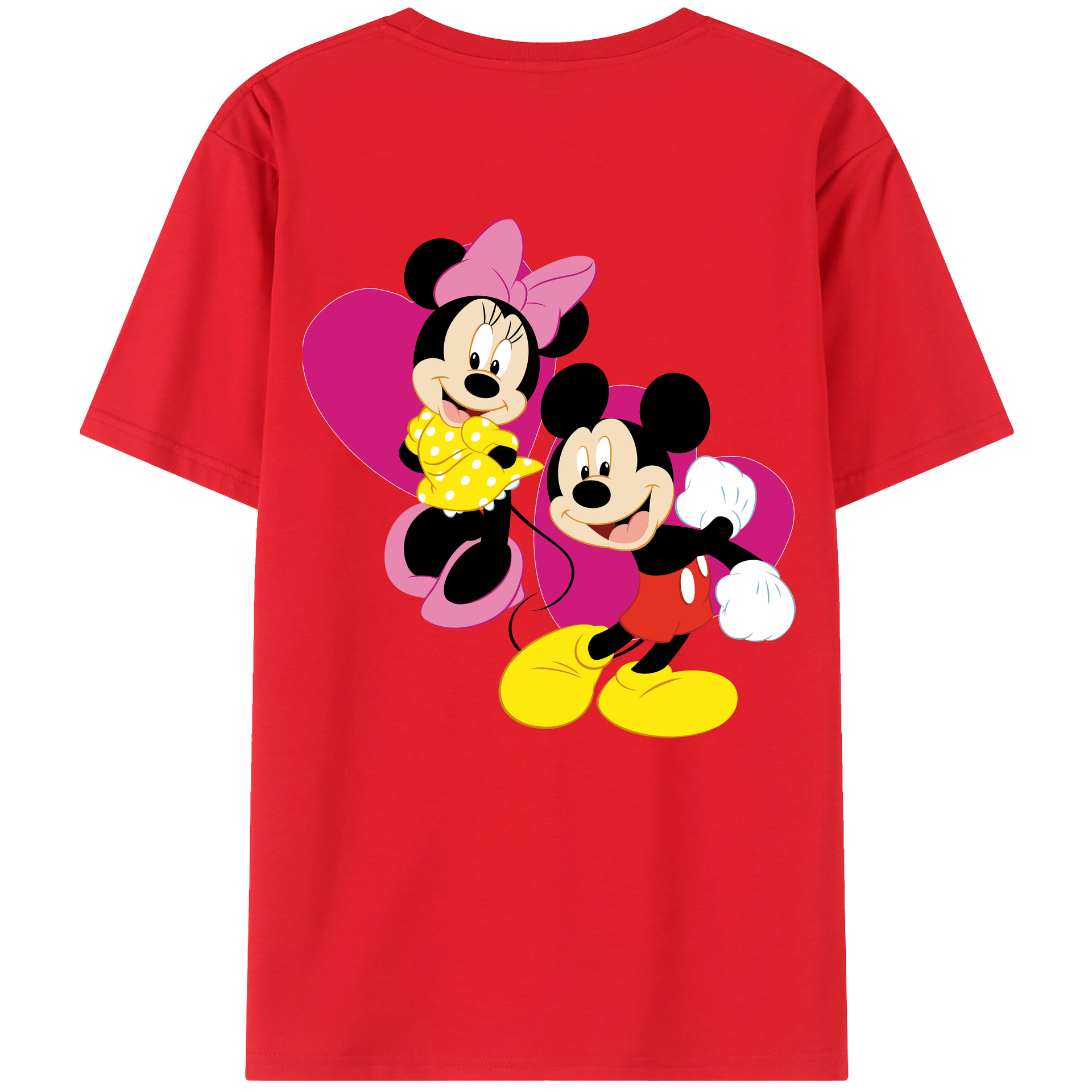 （画像用） ミッキーマウス Mickey Mouse 綿100％半袖Tシャツ（背面プリント）