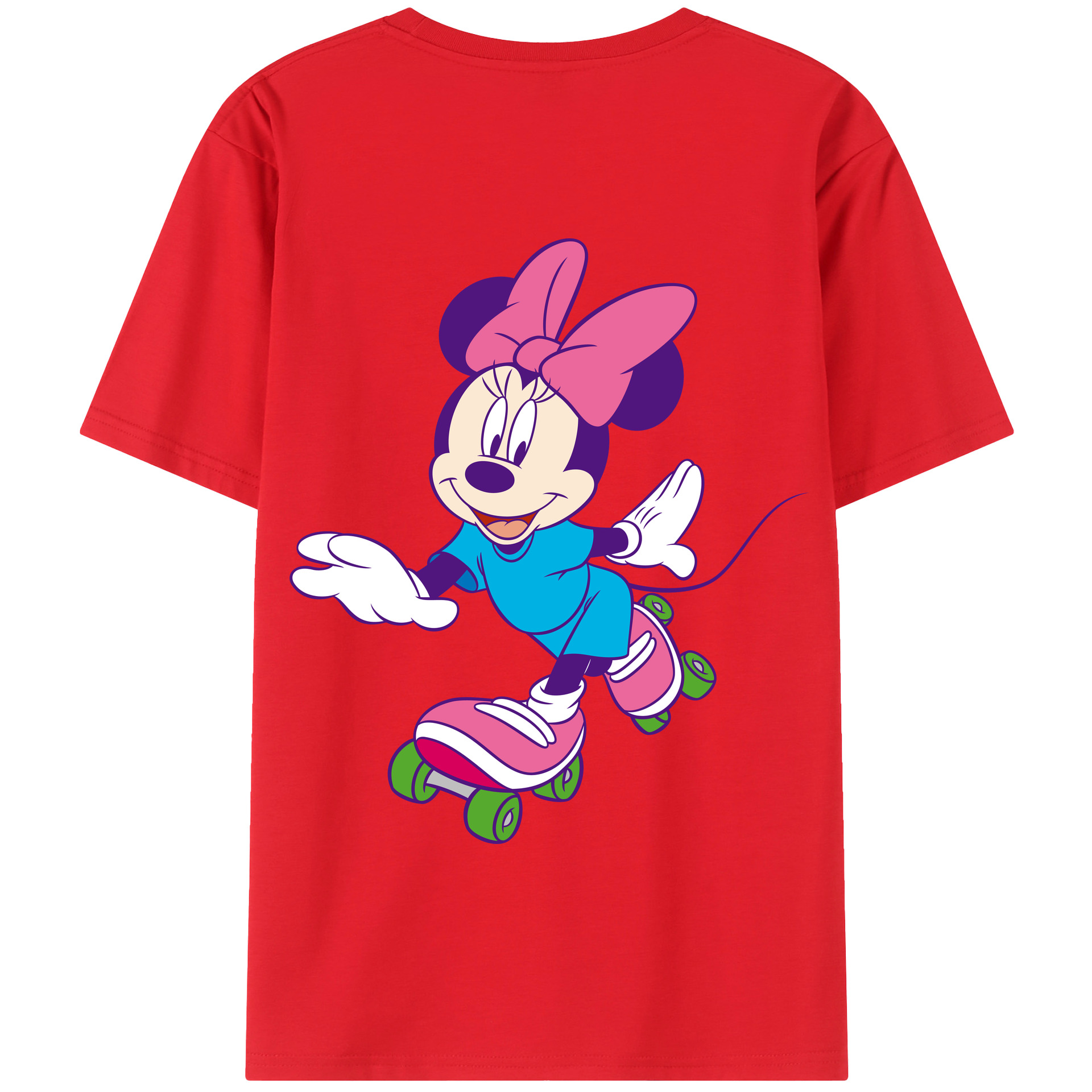（画像用） ミッキーマウス Mickey Mouse 綿100％半袖Tシャツ（背面プリント）