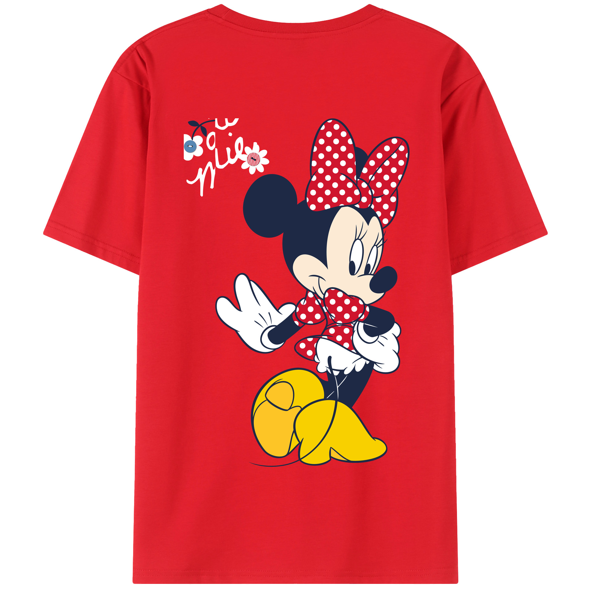 （画像用） ミッキーマウス Mickey Mouse 綿100％半袖Tシャツ（背面プリント）