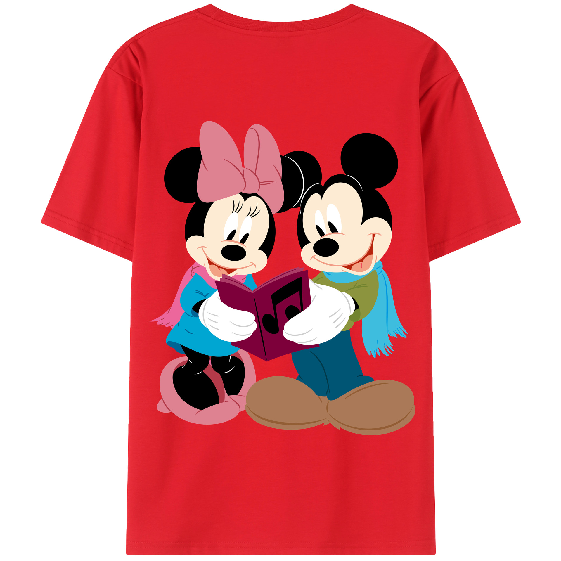（画像用） ミッキーマウス Mickey Mouse 綿100％半袖Tシャツ（背面プリント）