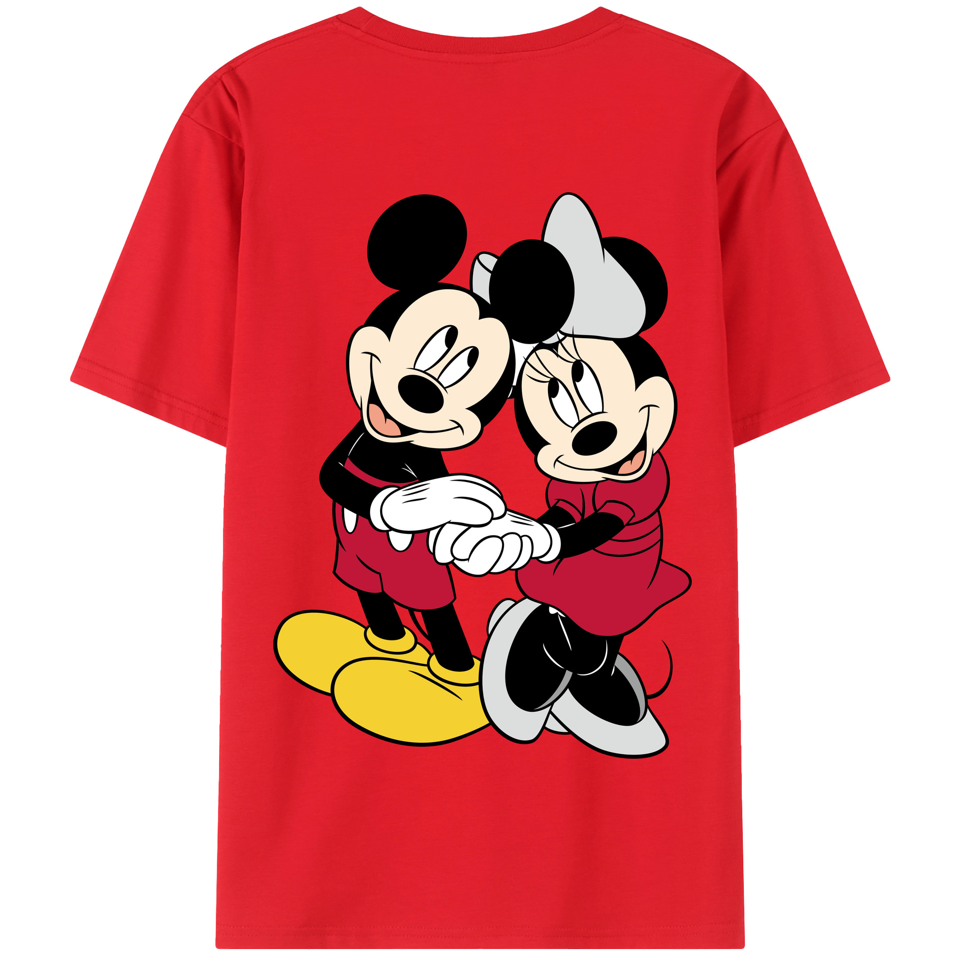 （画像用） ミッキーマウス Mickey Mouse 綿100％半袖Tシャツ（背面プリント）