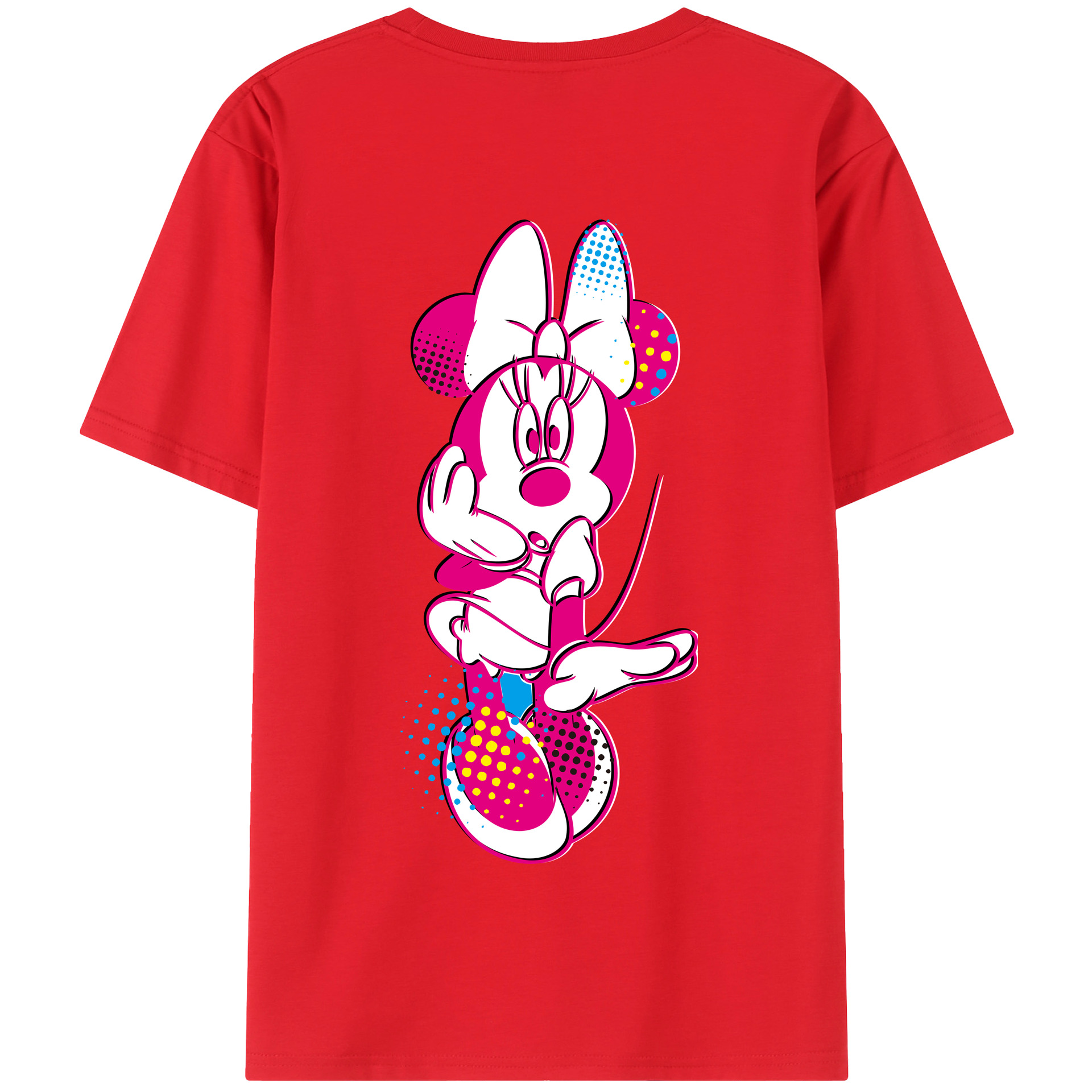 （画像用） ミッキーマウス Mickey Mouse 綿100％半袖Tシャツ（背面プリント）