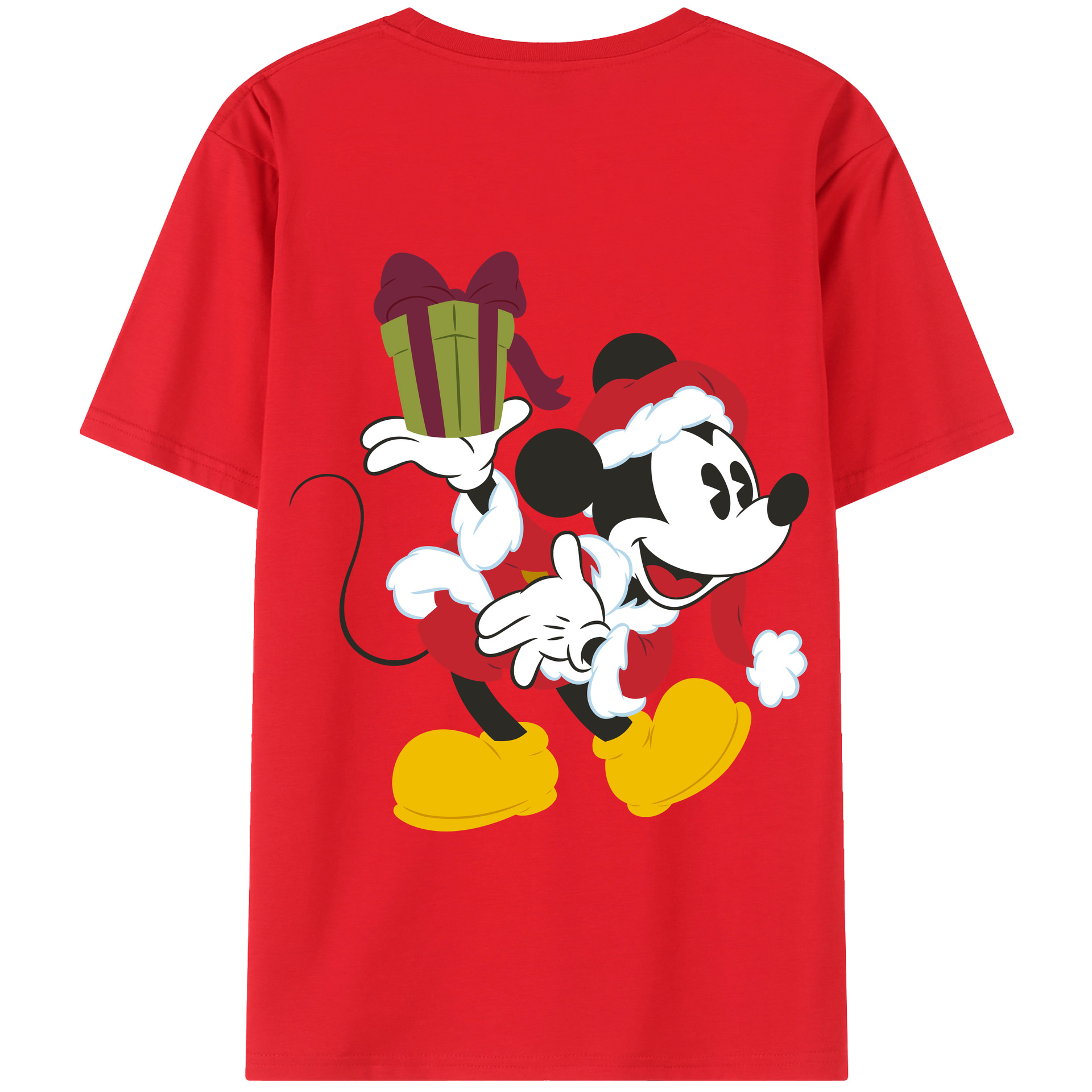 （画像用） ミッキーマウス Mickey Mouse 綿100％半袖Tシャツ（背面プリント）