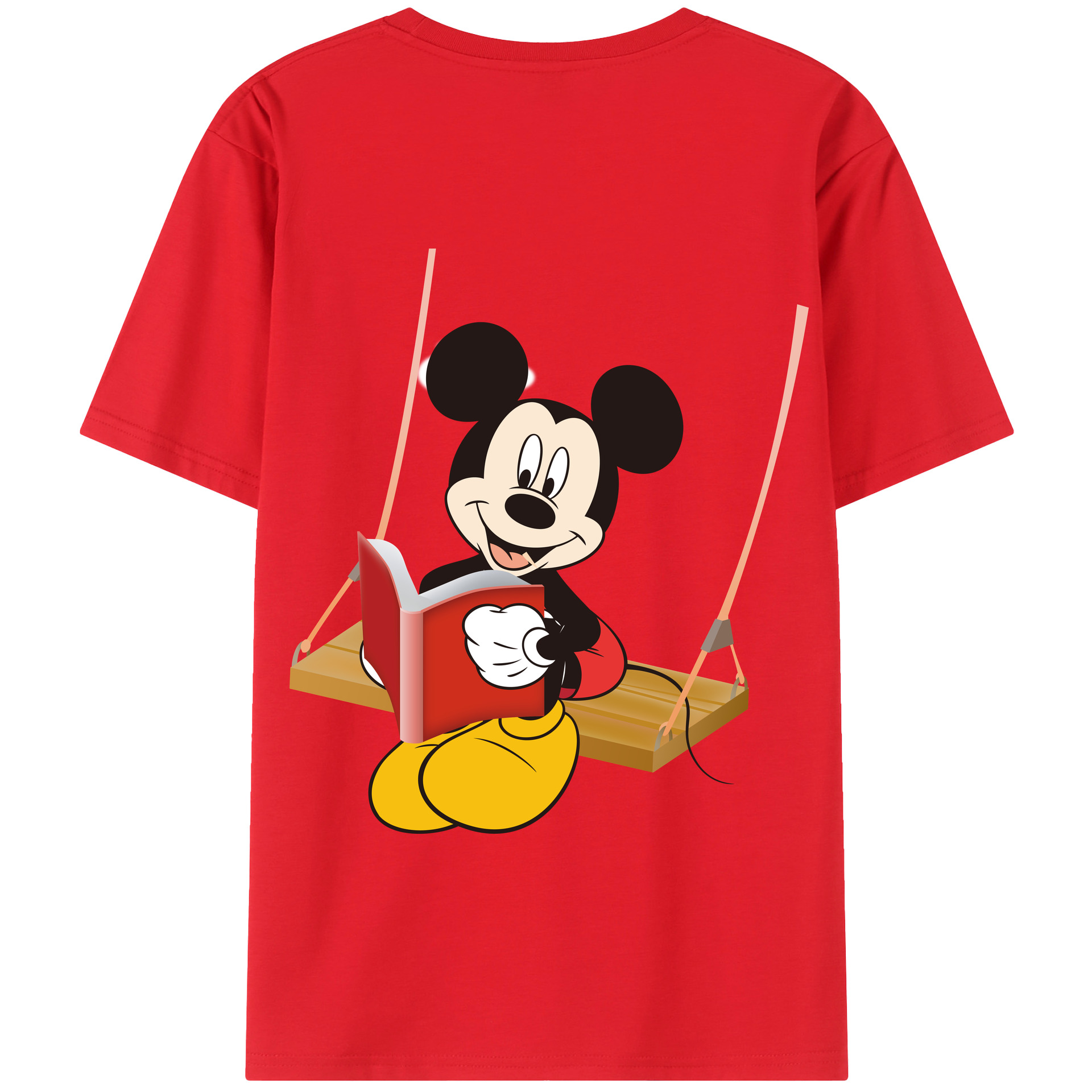 （画像用） ミッキーマウス Mickey Mouse 綿100％半袖Tシャツ（背面プリント）
