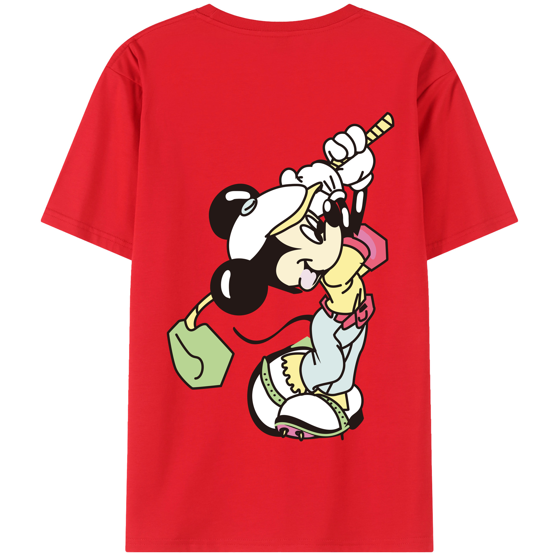 （画像用） ミッキーマウス Mickey Mouse 綿100％半袖Tシャツ（背面プリント）