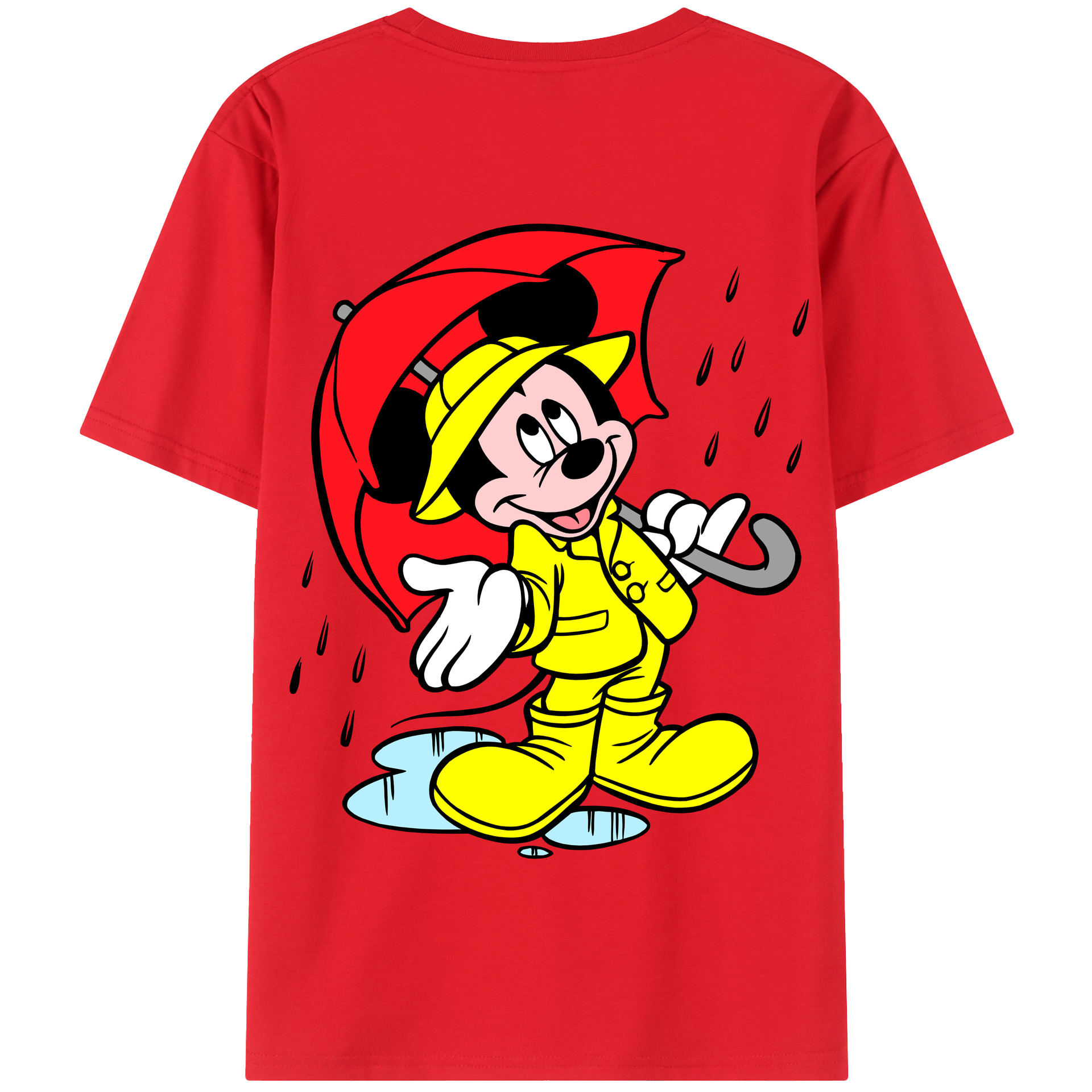 （画像用） ミッキーマウス Mickey Mouse 綿100％半袖Tシャツ（背面プリント）