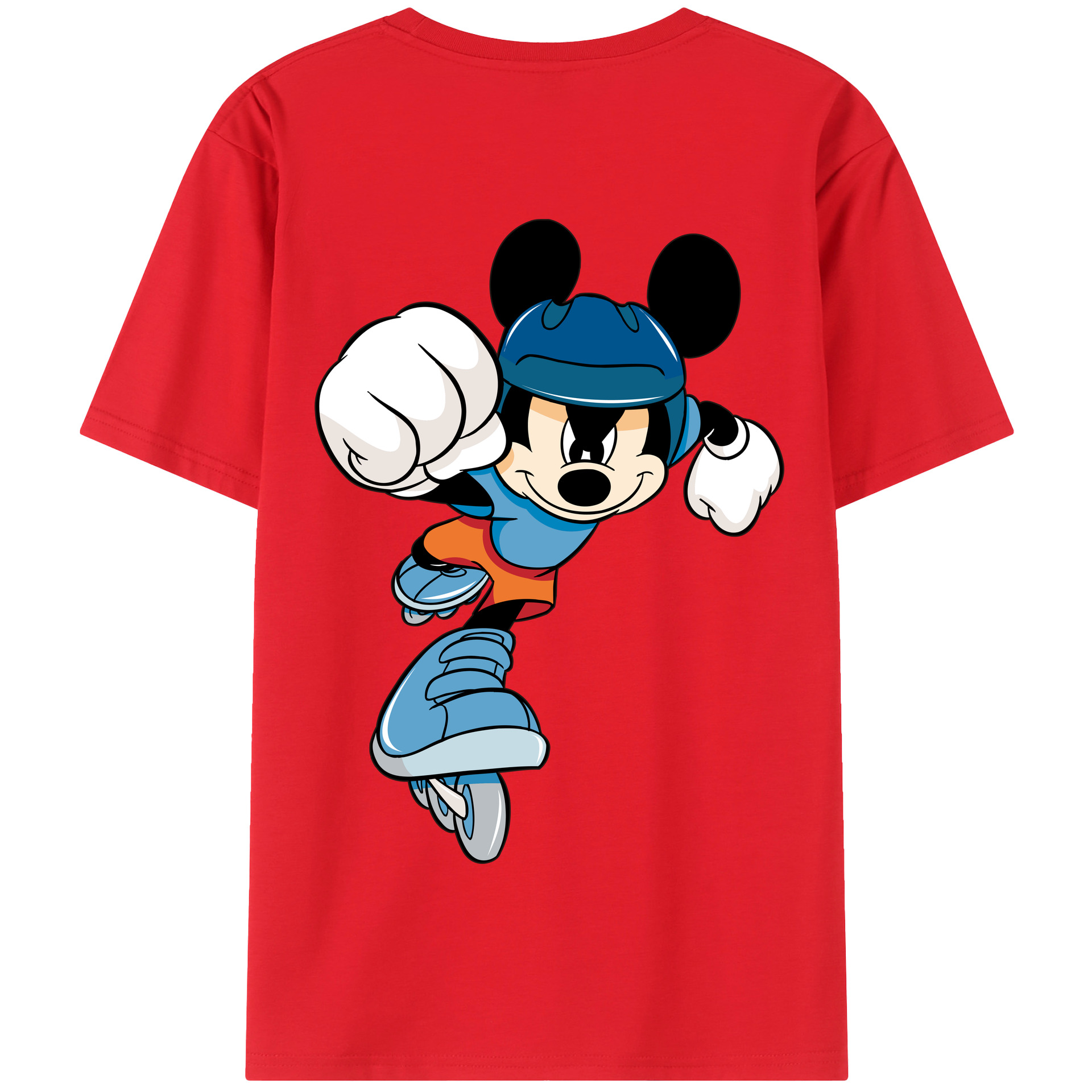 （画像用） ミッキーマウス Mickey Mouse 綿100％半袖Tシャツ（背面プリント）