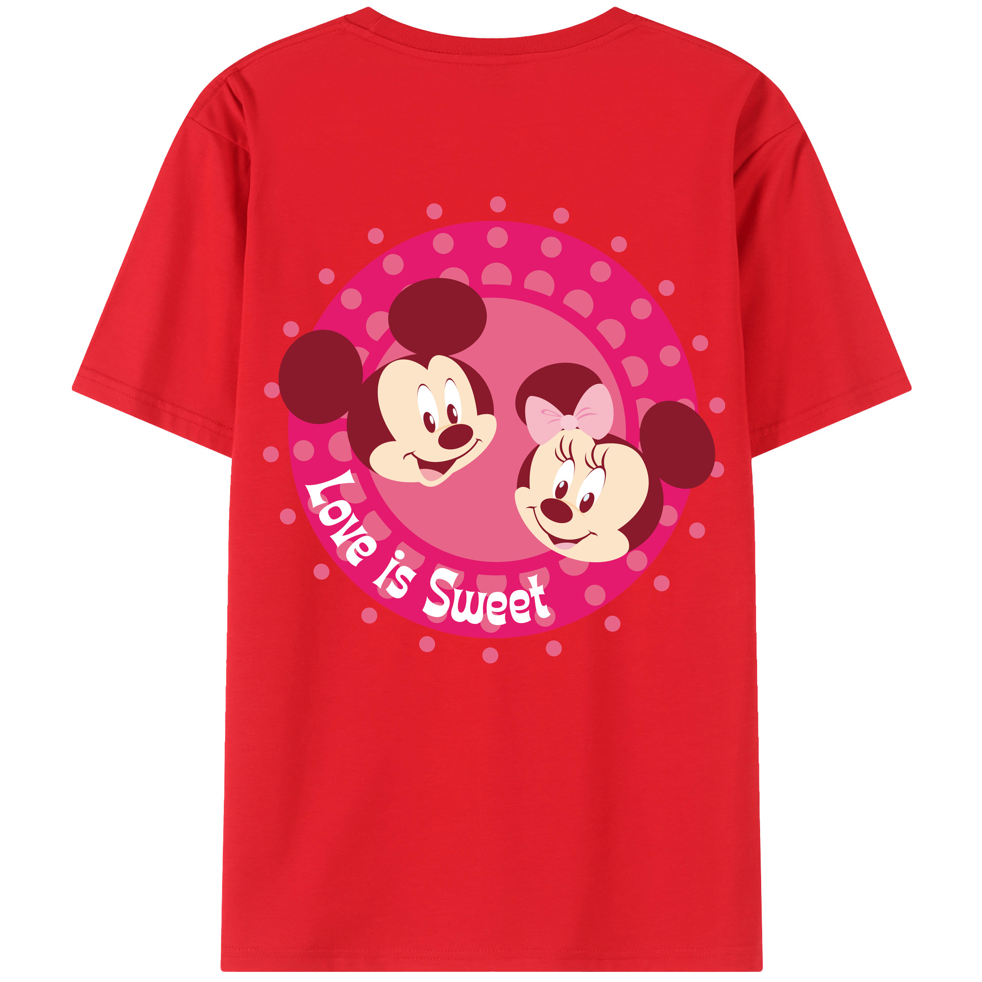 （画像用） ミッキーマウス Mickey Mouse 綿100％半袖Tシャツ（背面プリント）
