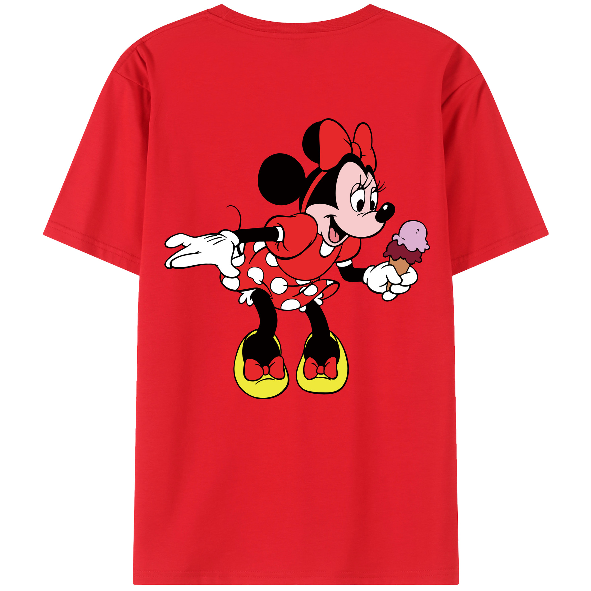 （画像用） ミッキーマウス Mickey Mouse 綿100％半袖Tシャツ（背面プリント）